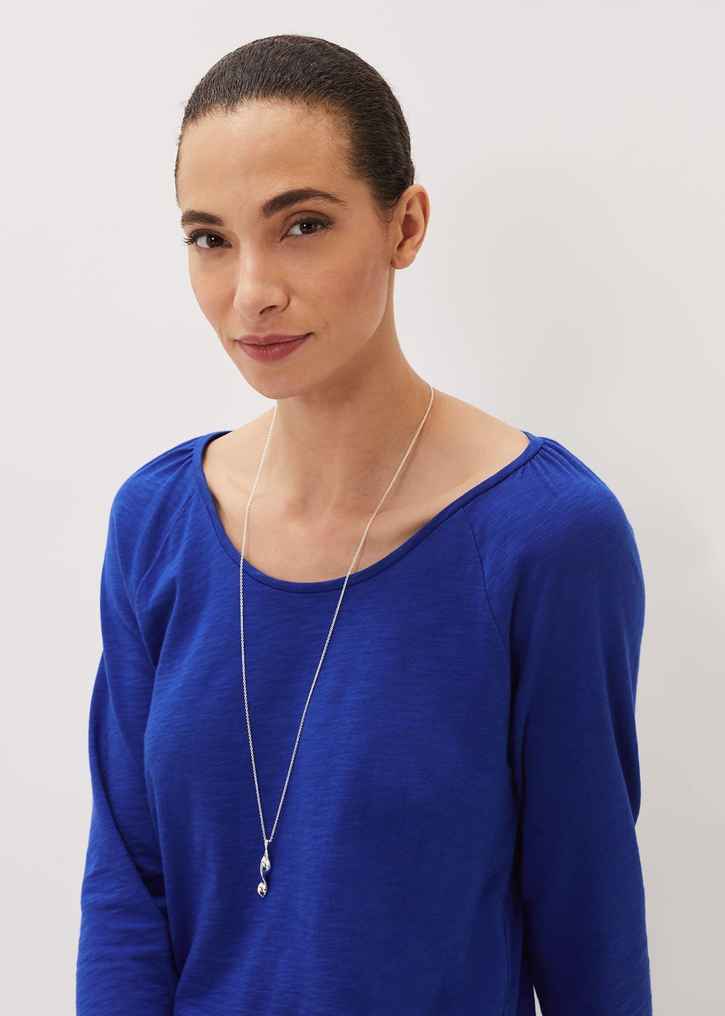 Twist Pendant Long Necklace