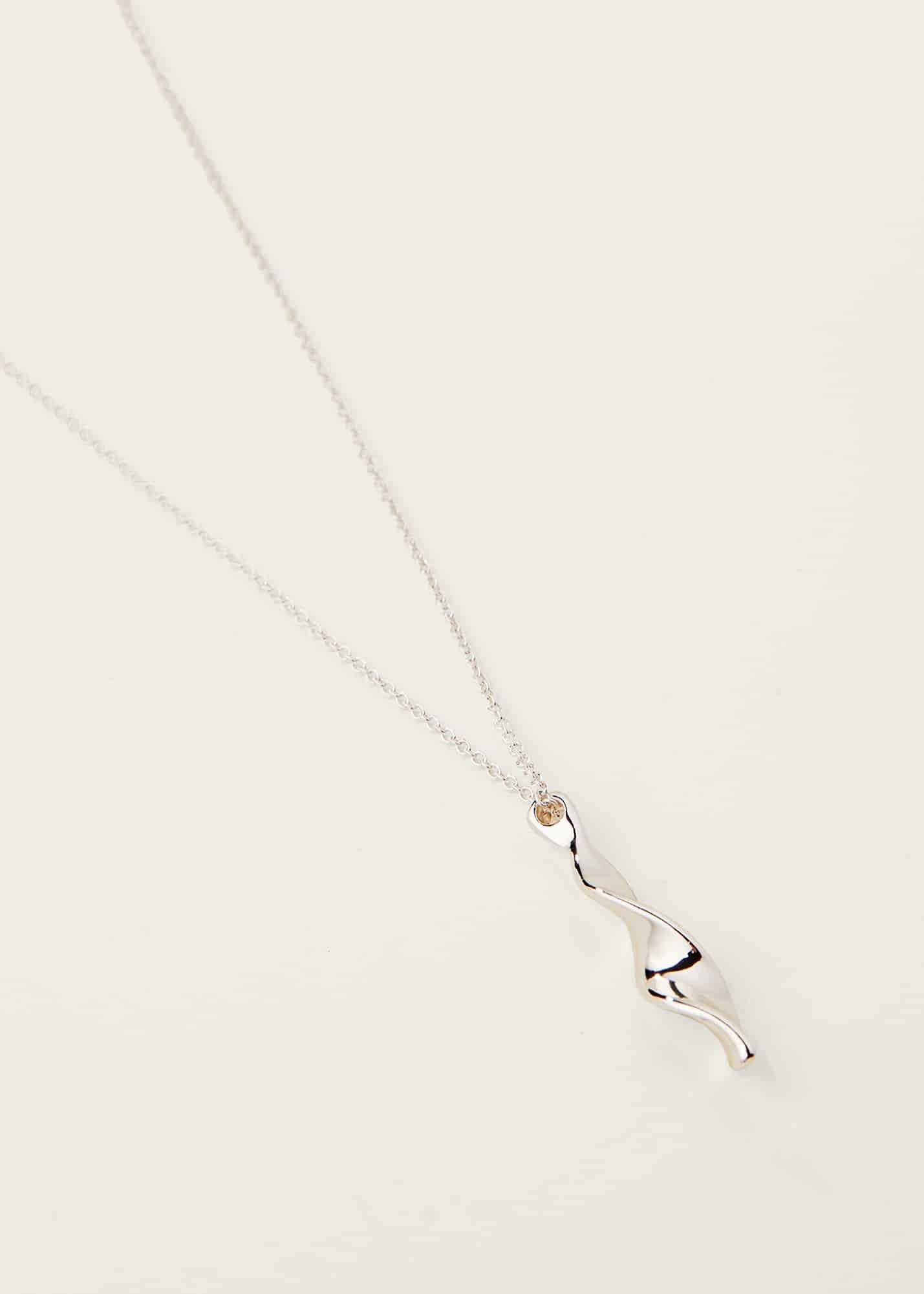 Twist Pendant Long Necklace