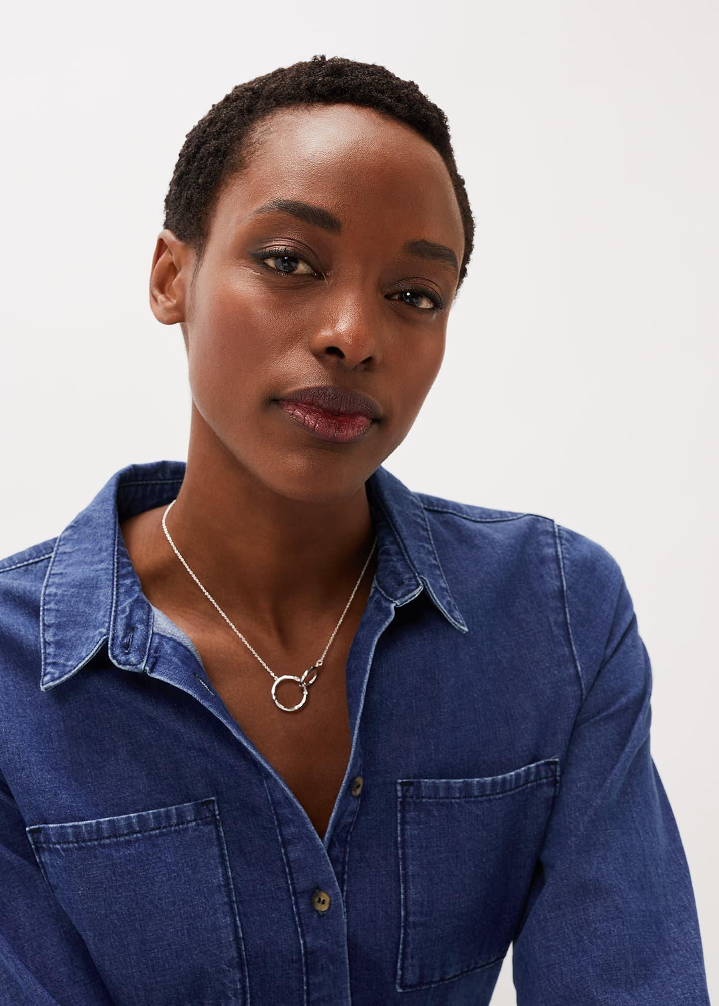 Silver Chain Ring Necklace