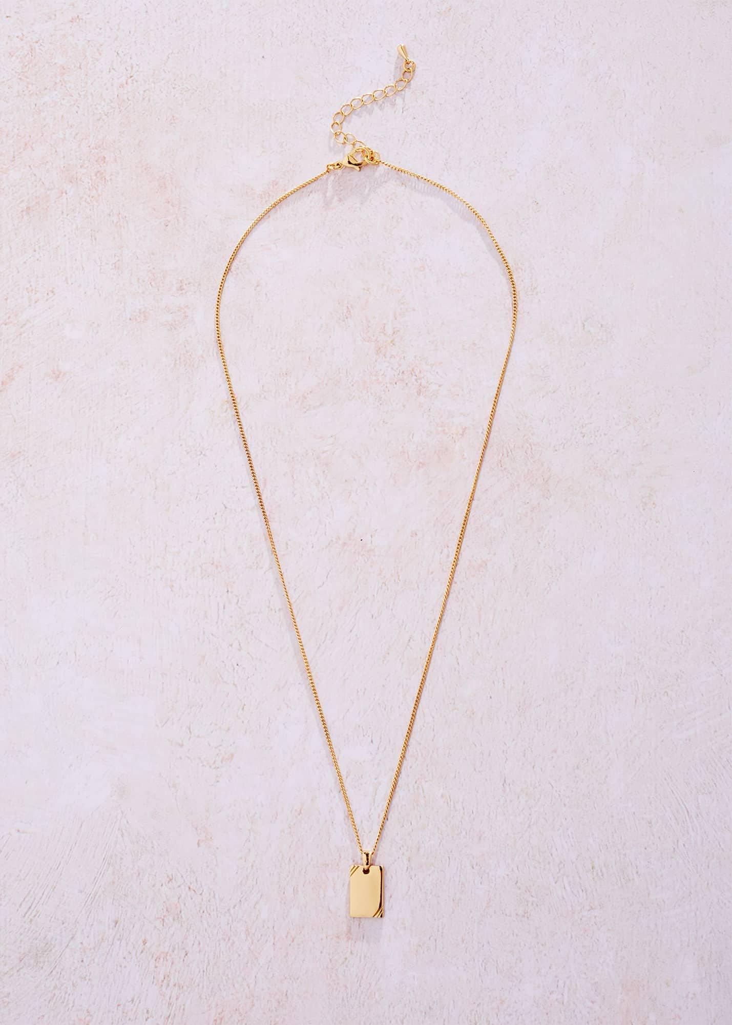 Rectangle Pendant Necklace