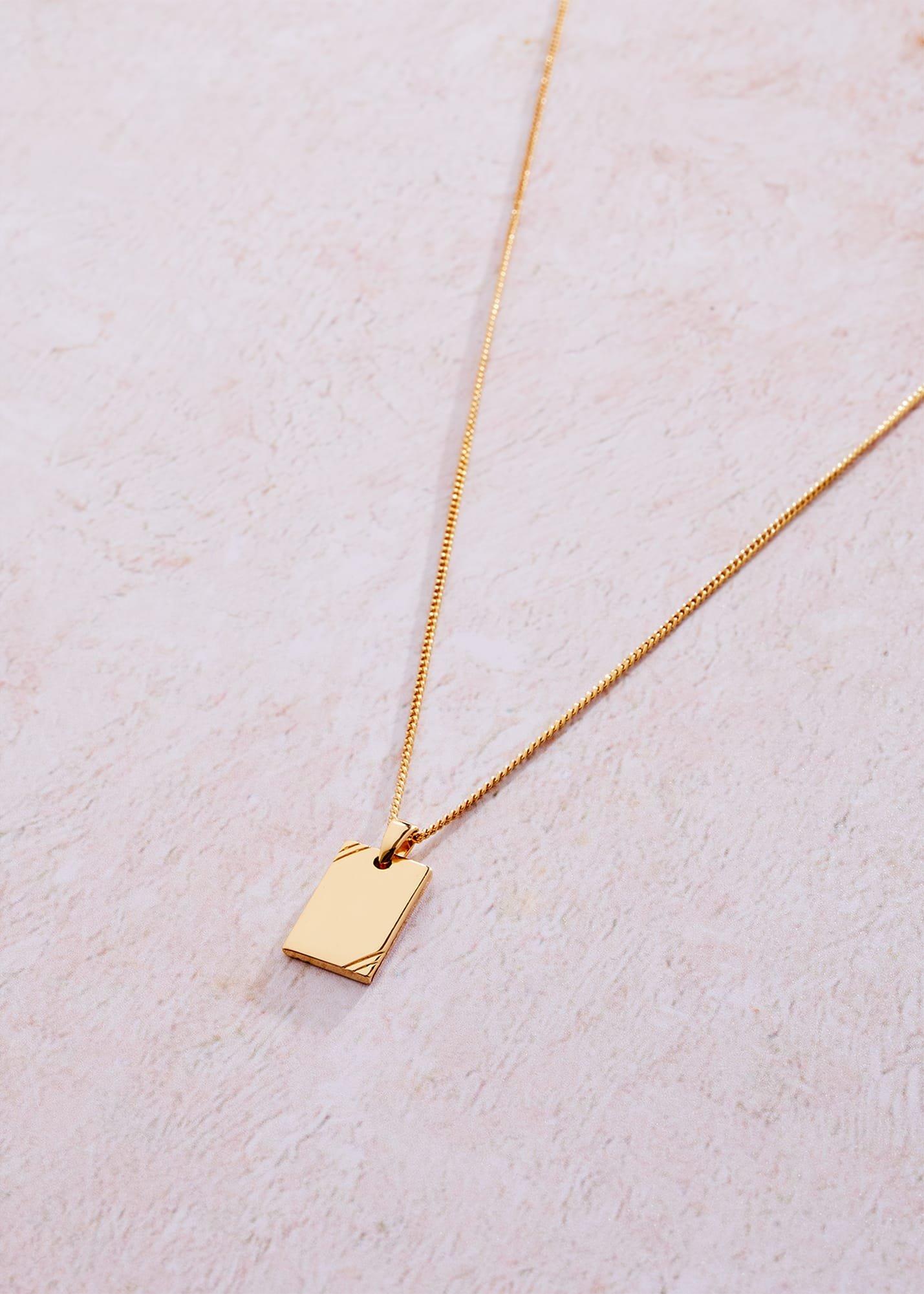 Rectangle Pendant Necklace