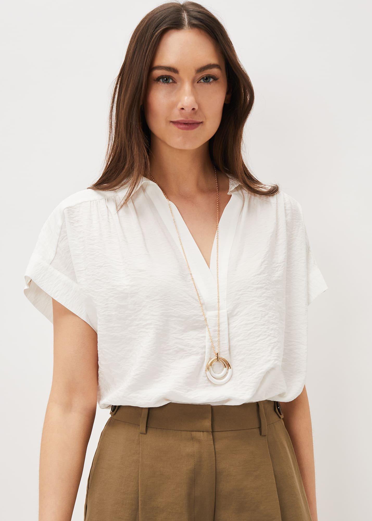 Two Colour Double Circle Long Necklace