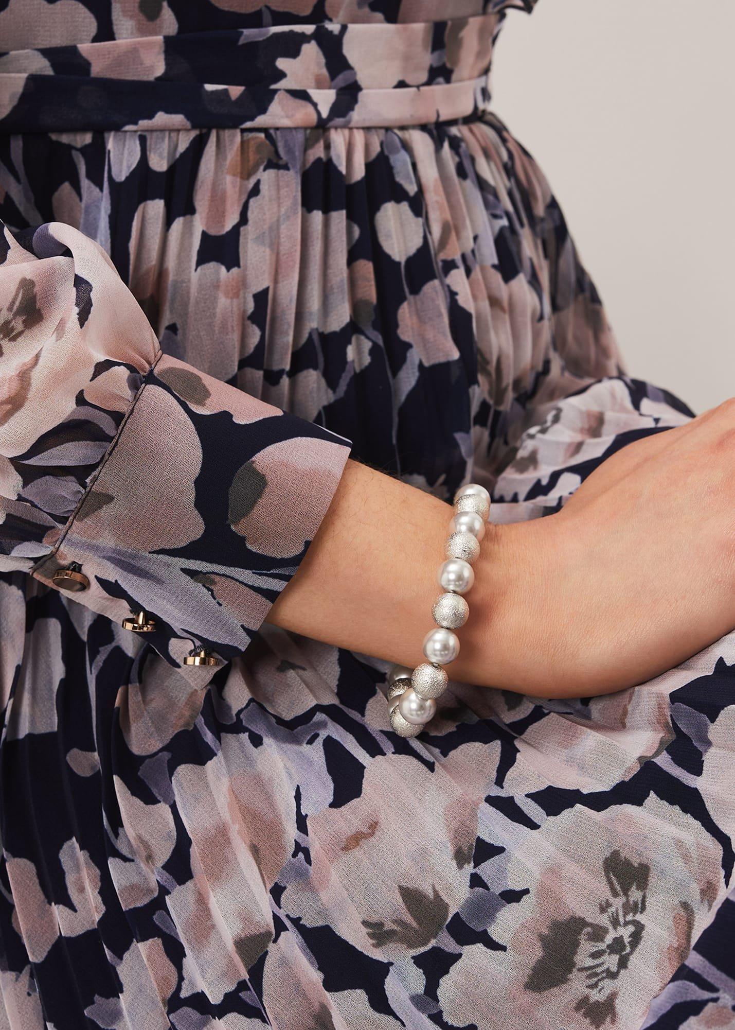 Pearl And Bead Stretch Bracelet