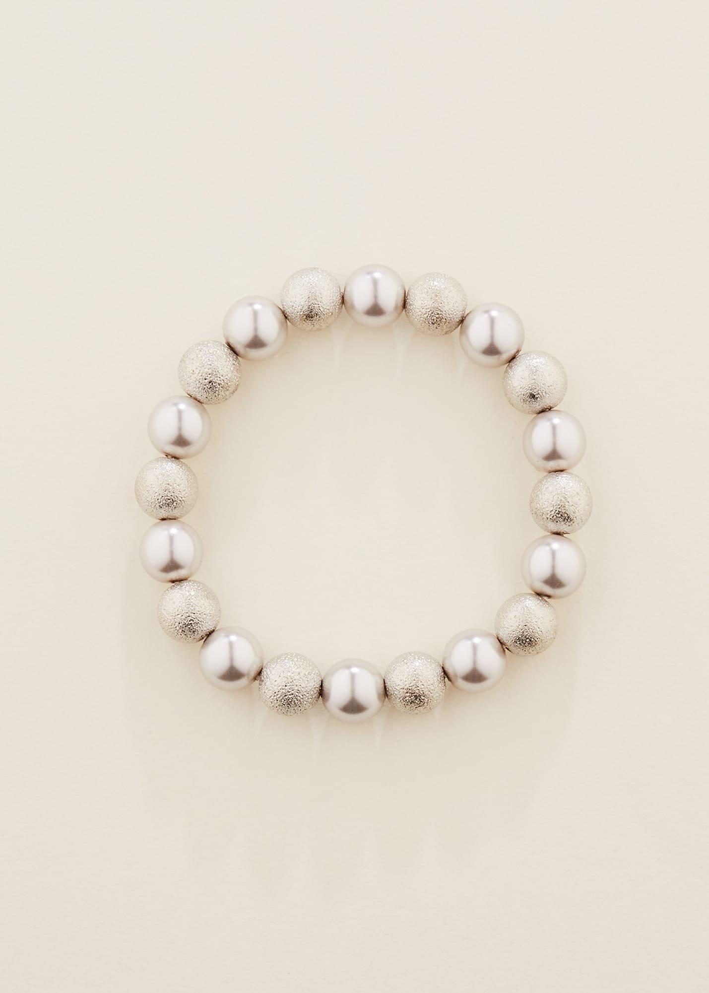 Pearl And Bead Stretch Bracelet