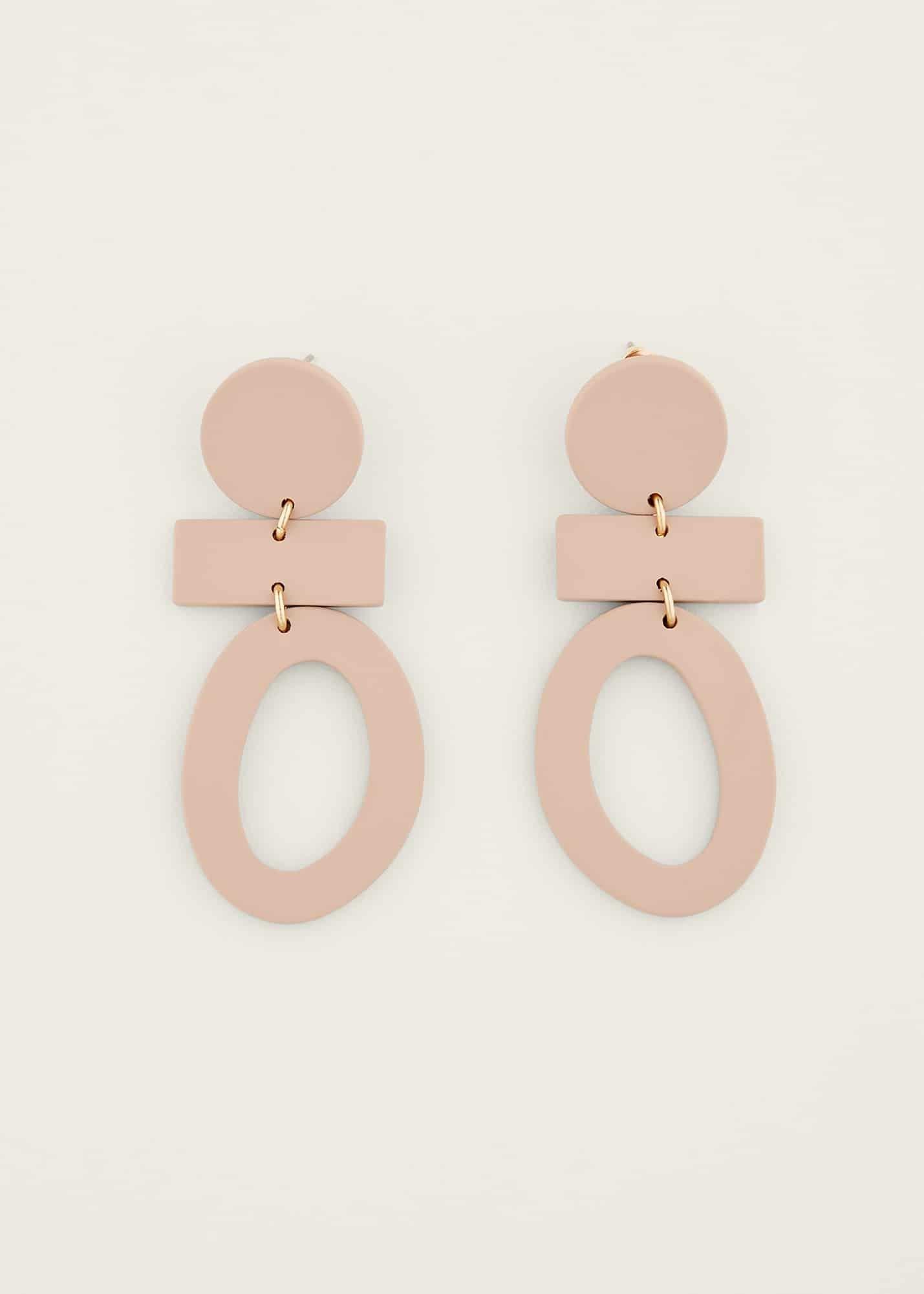 Painted Abstract Drop Earring