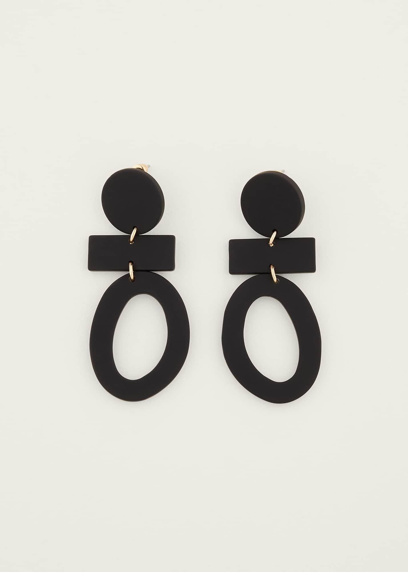 Painted Abstract Drop Earring