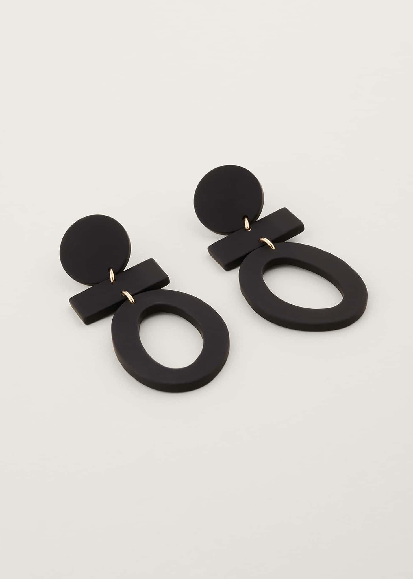 Painted Abstract Drop Earring
