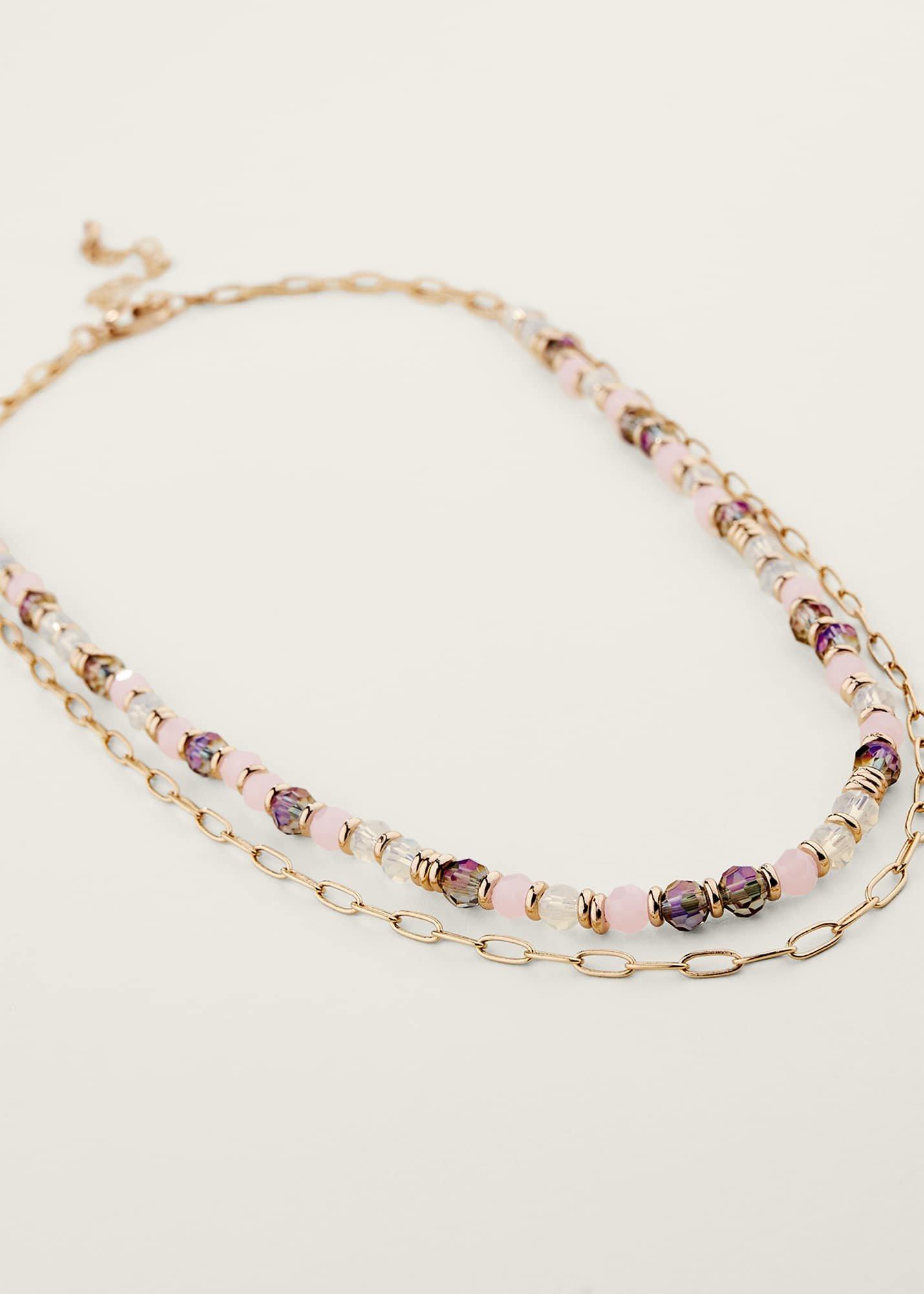 Pastel Bead Layered Necklace