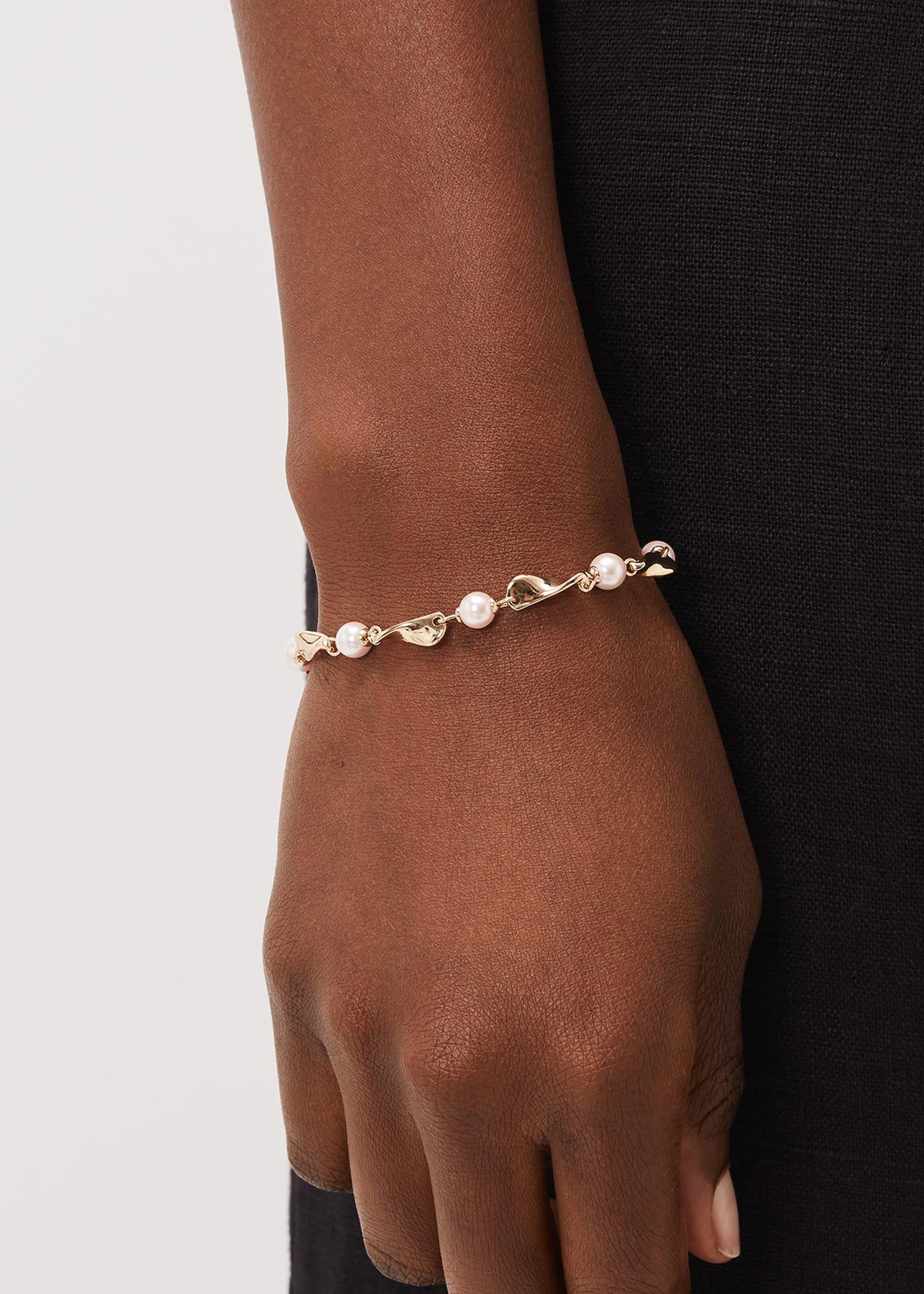 Pearl And Twist Bracelet