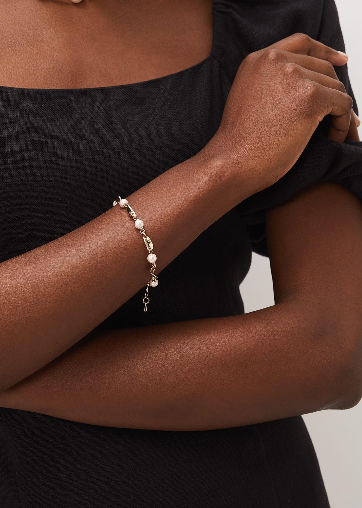 Pearl And Twist Bracelet