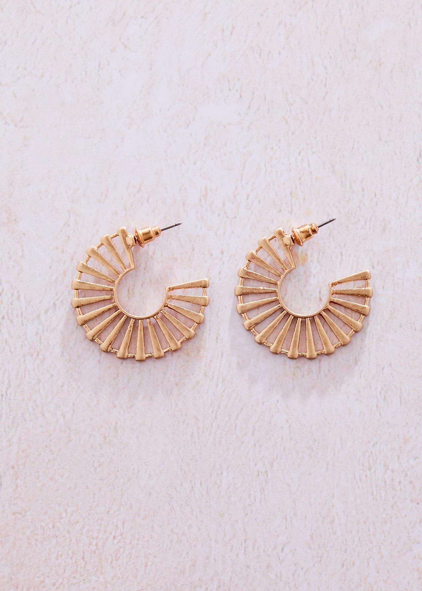 Sunray Hoop Earring