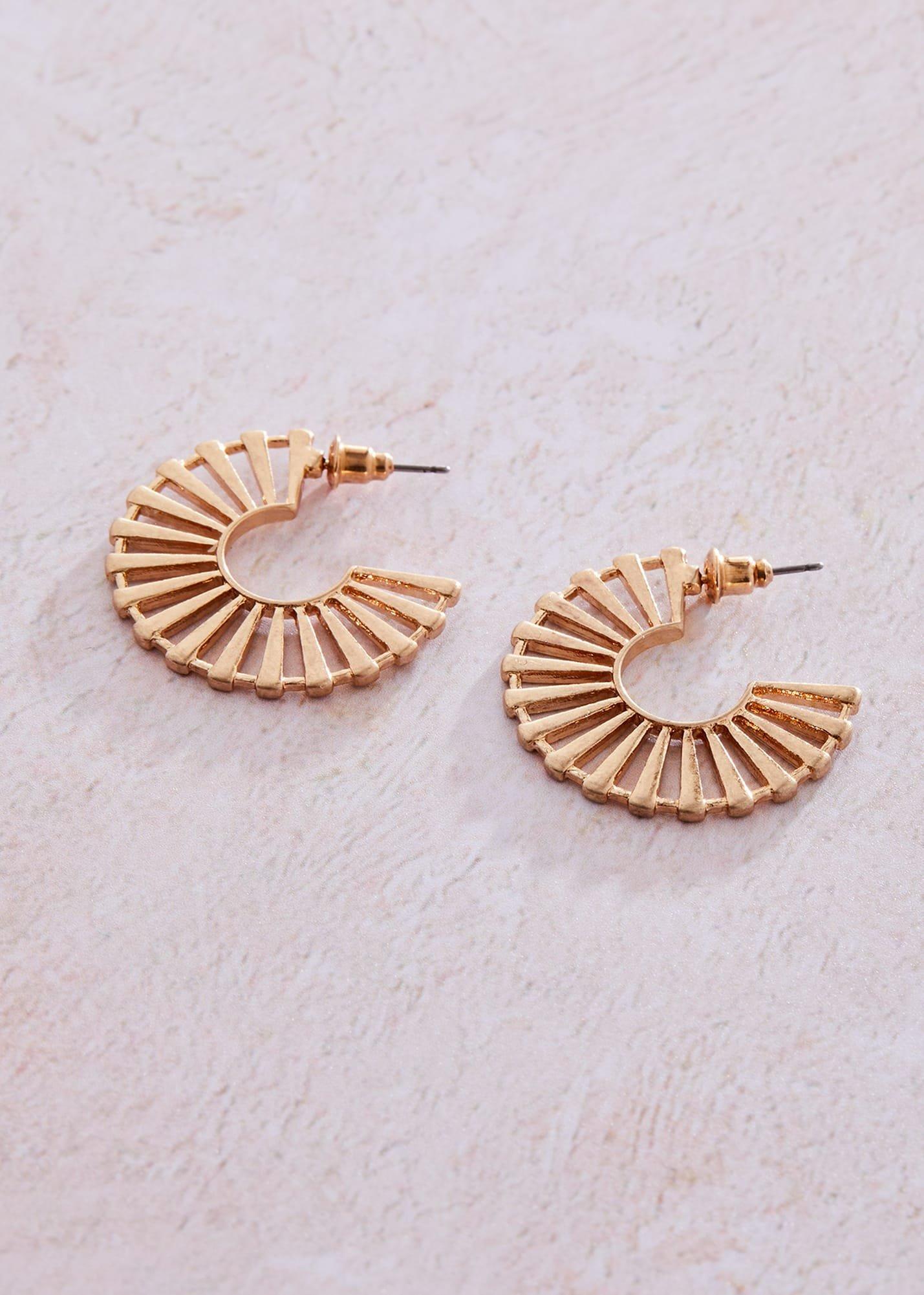 Sunray Hoop Earring