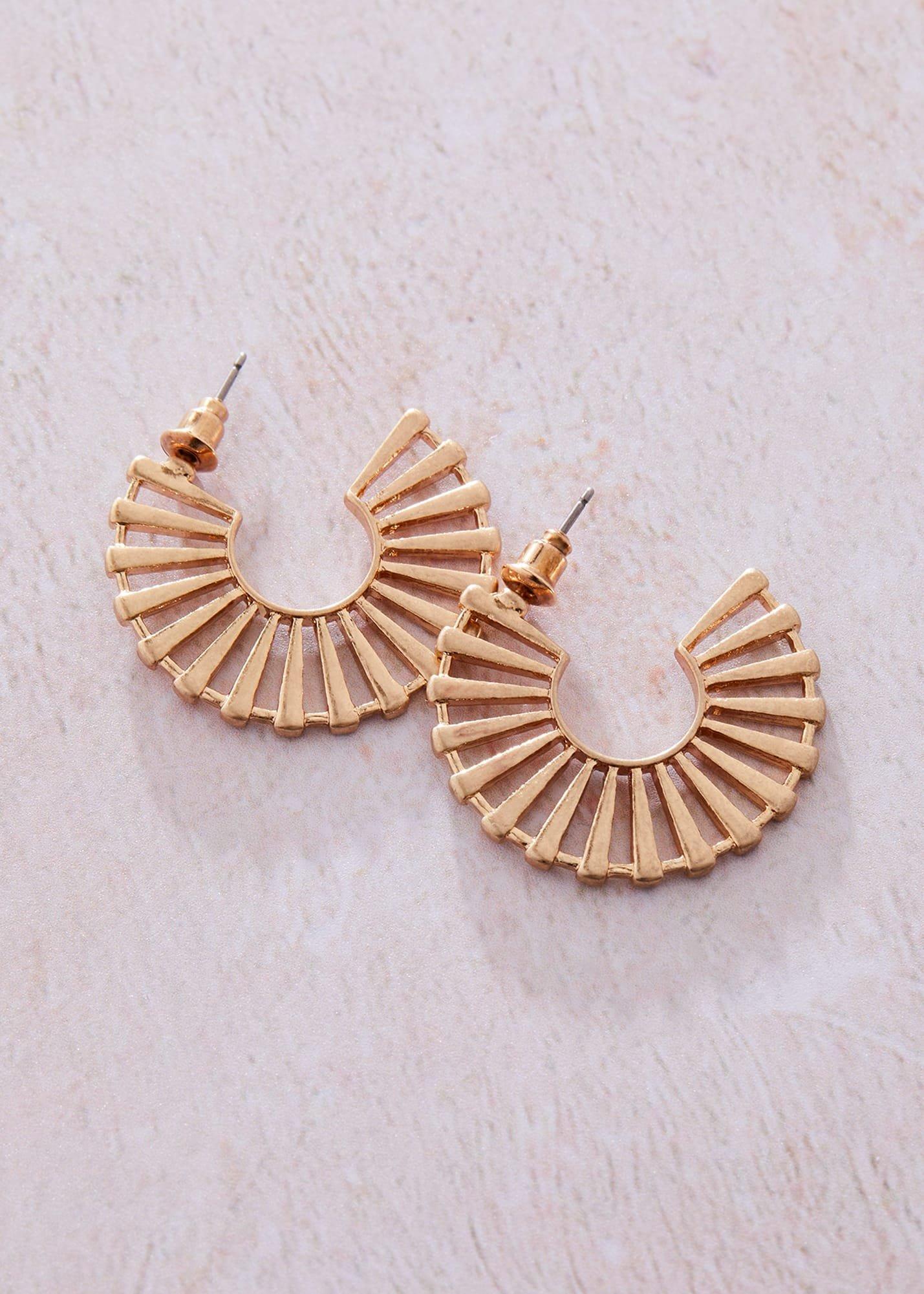 Sunray Hoop Earring