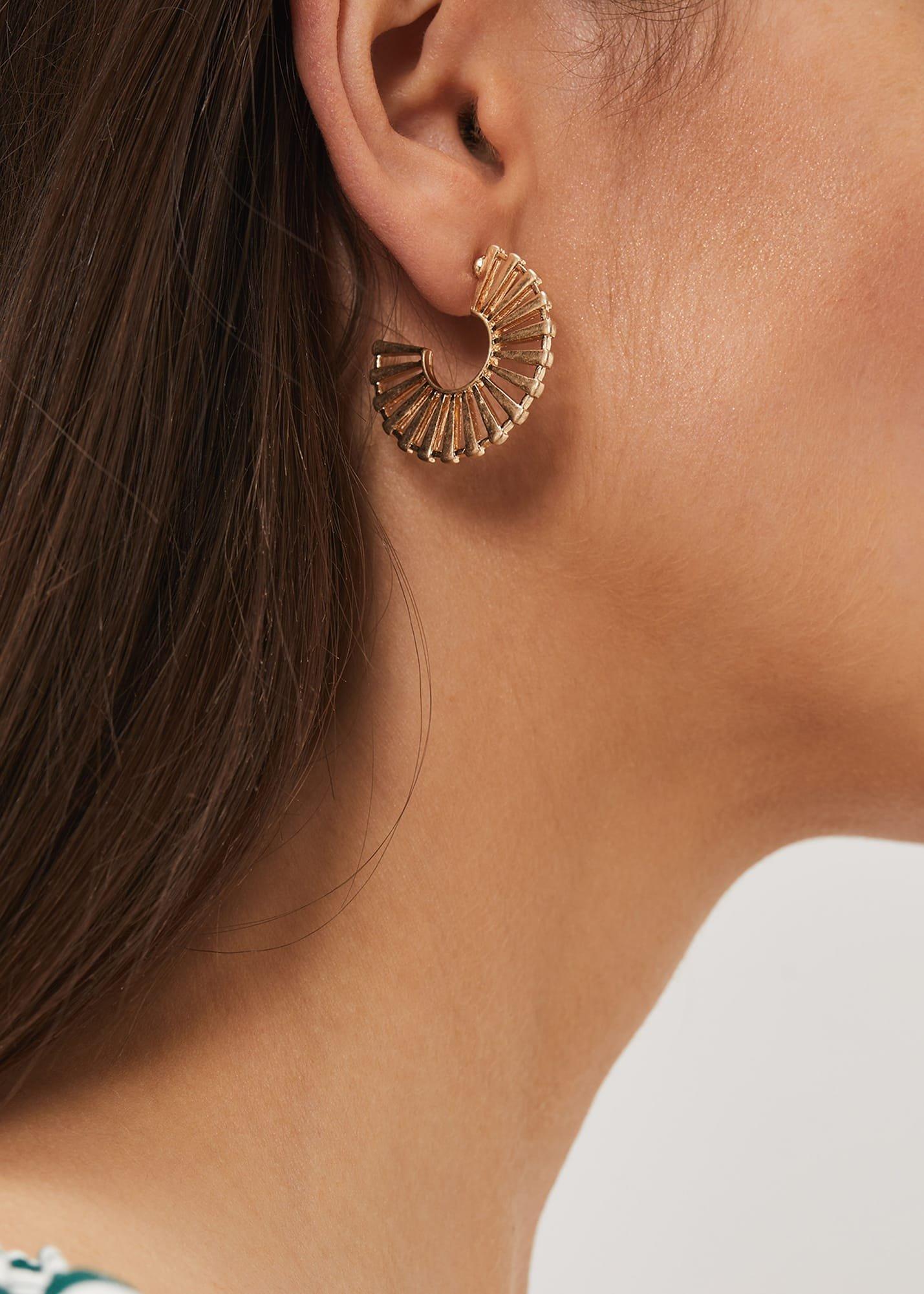 Sunray Hoop Earring