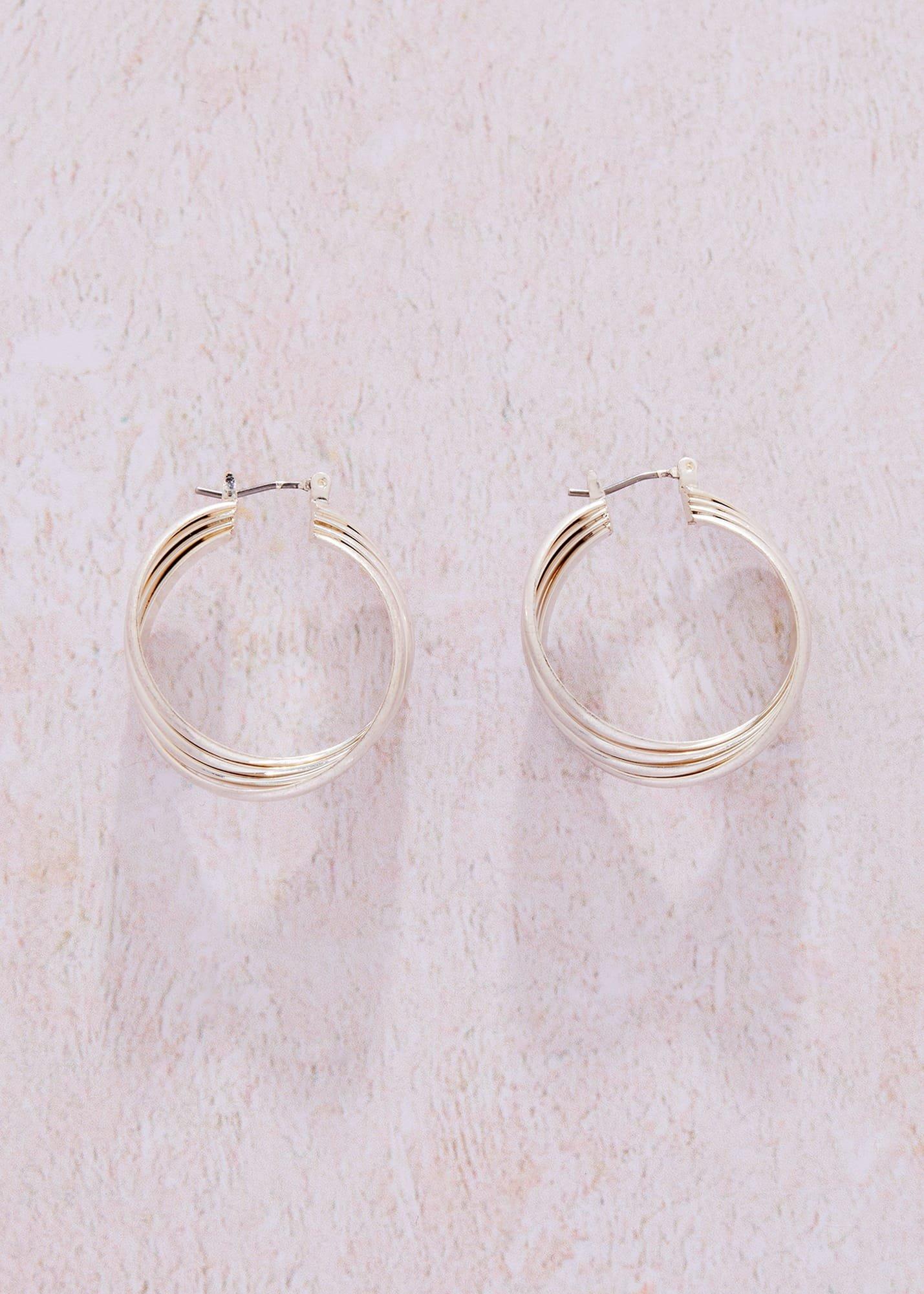 Multi Twist Hoop Earirng