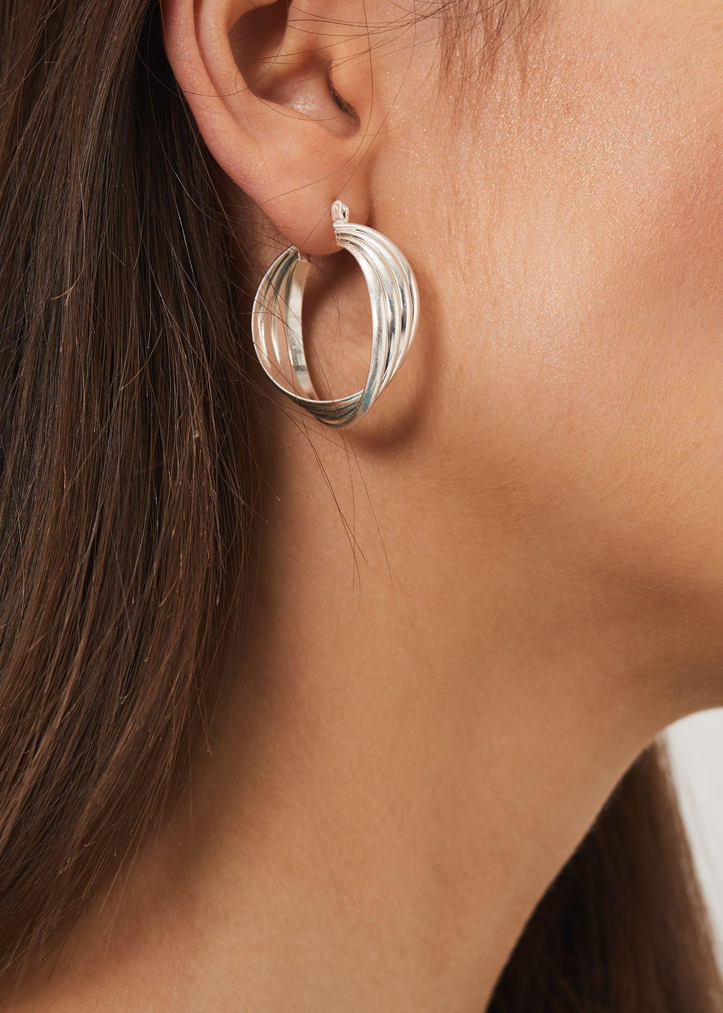 Multi Twist Hoop Earirng