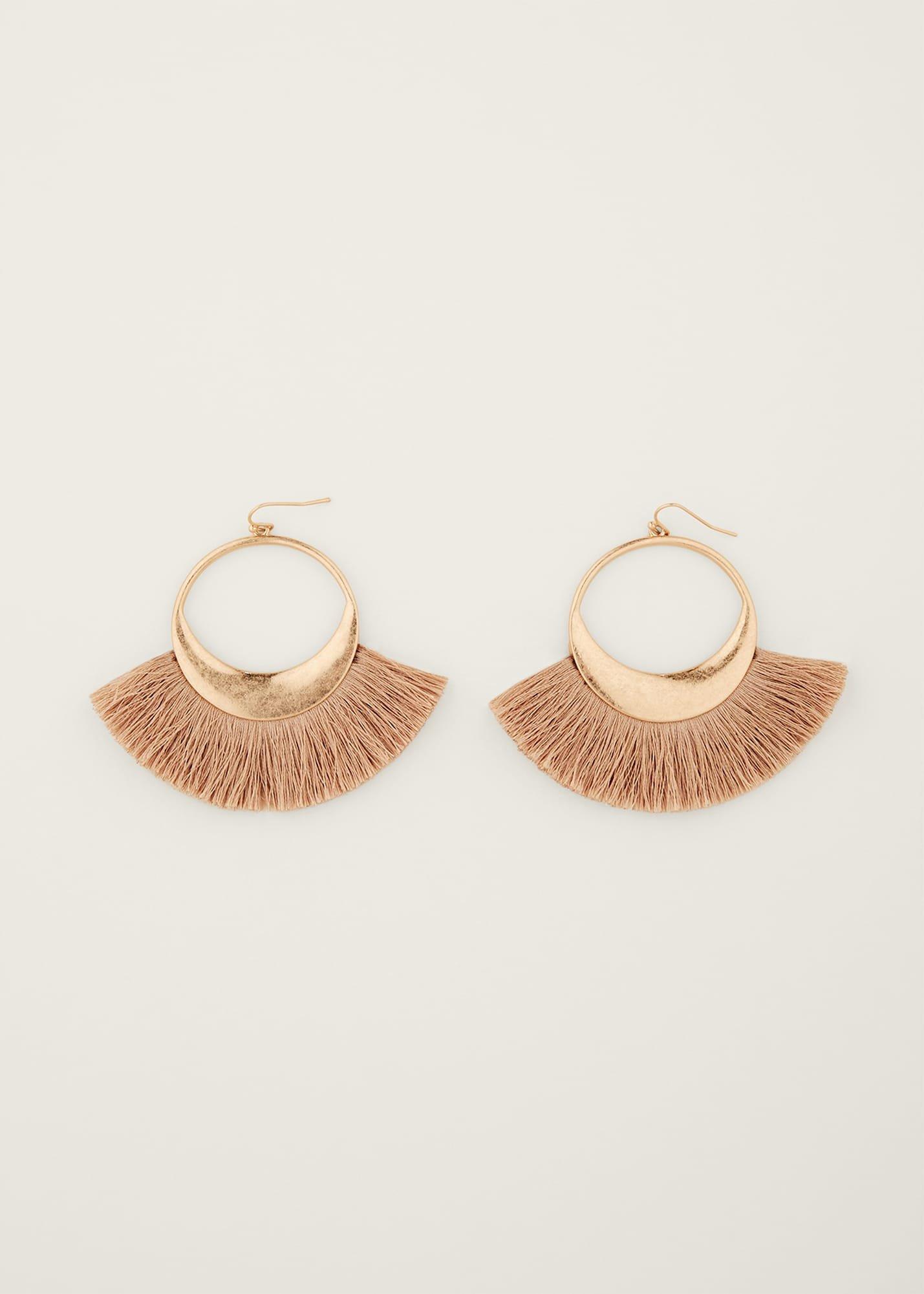 Fan Detail Drop Earring