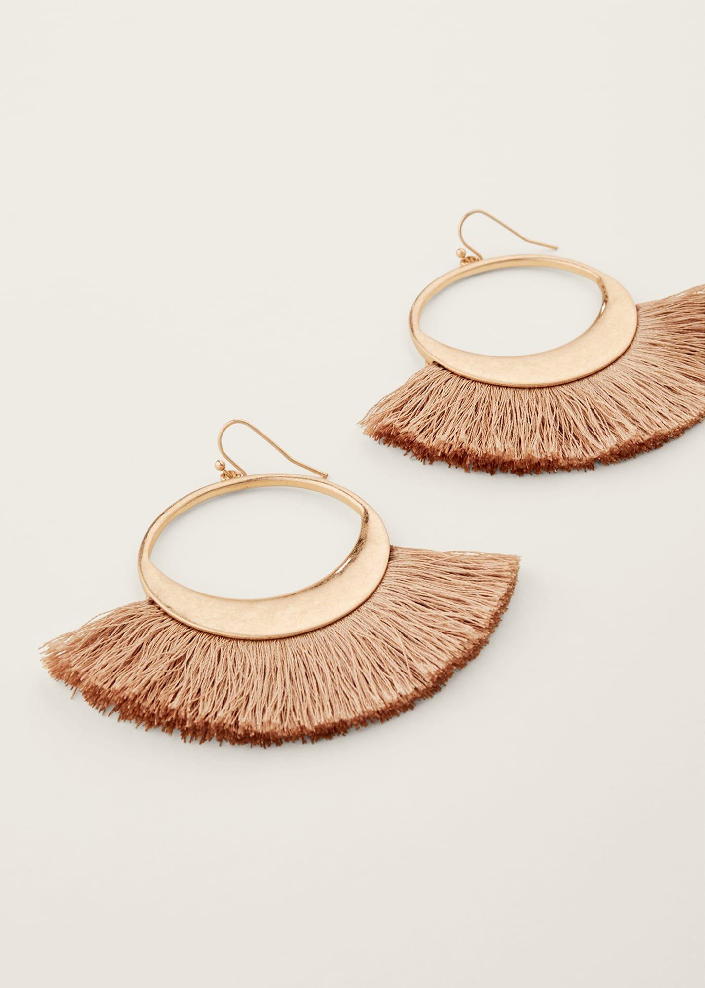 Fan Detail Drop Earring