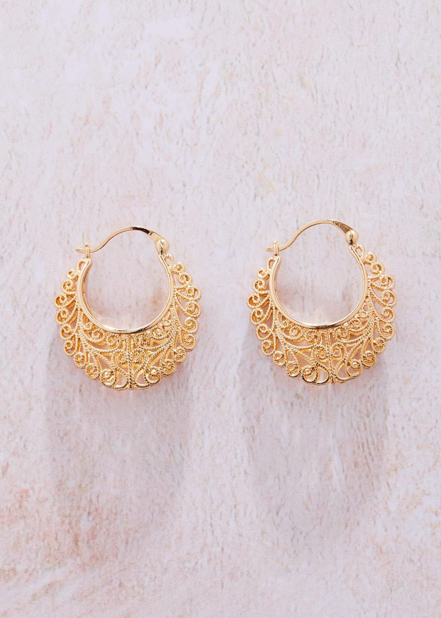 Filagree Hoop Earring