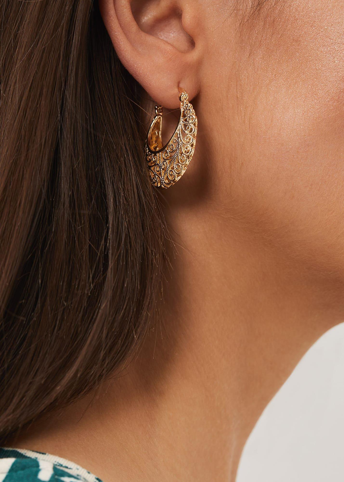 Filagree Hoop Earring