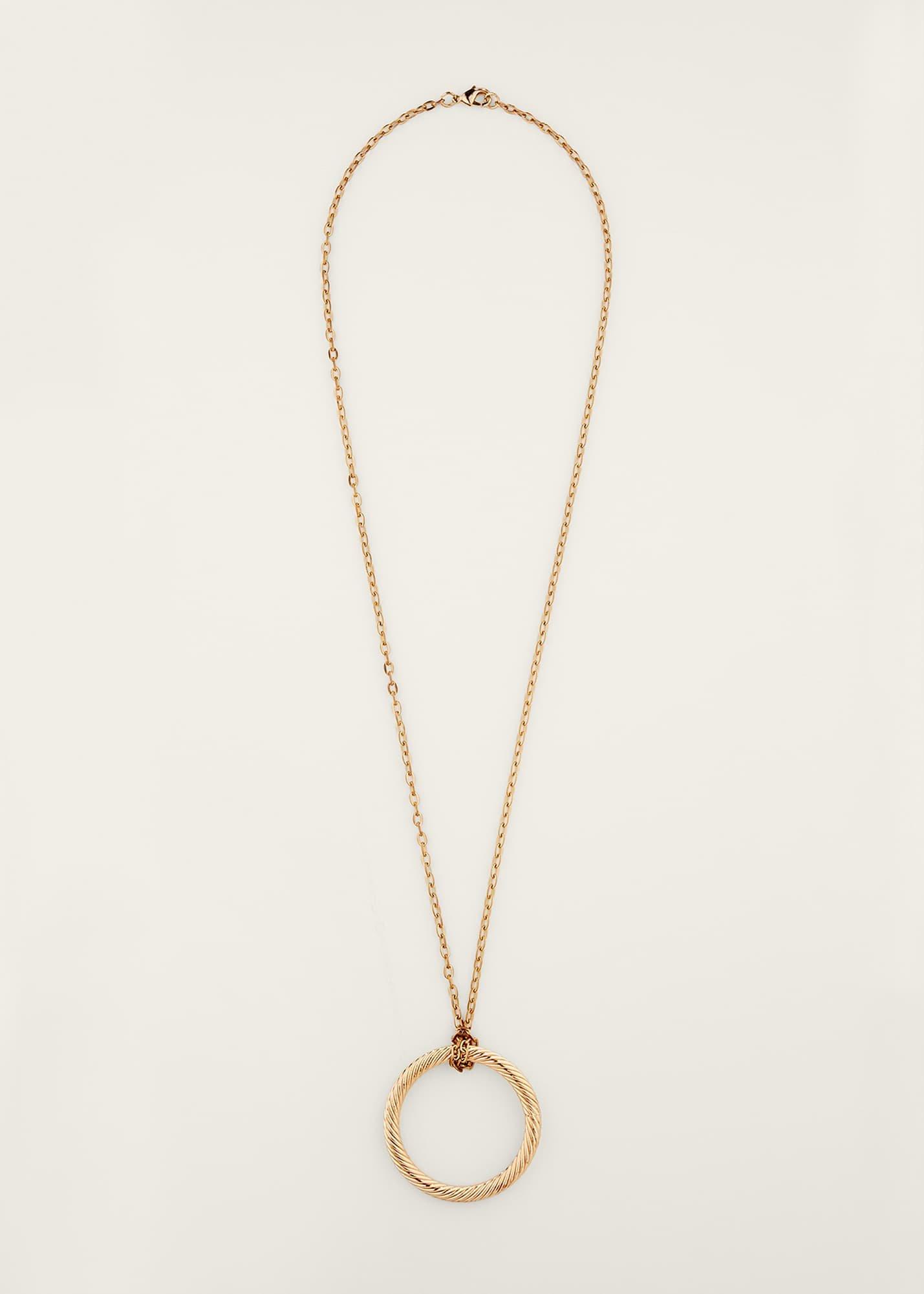 Long Circle Pendant Necklace