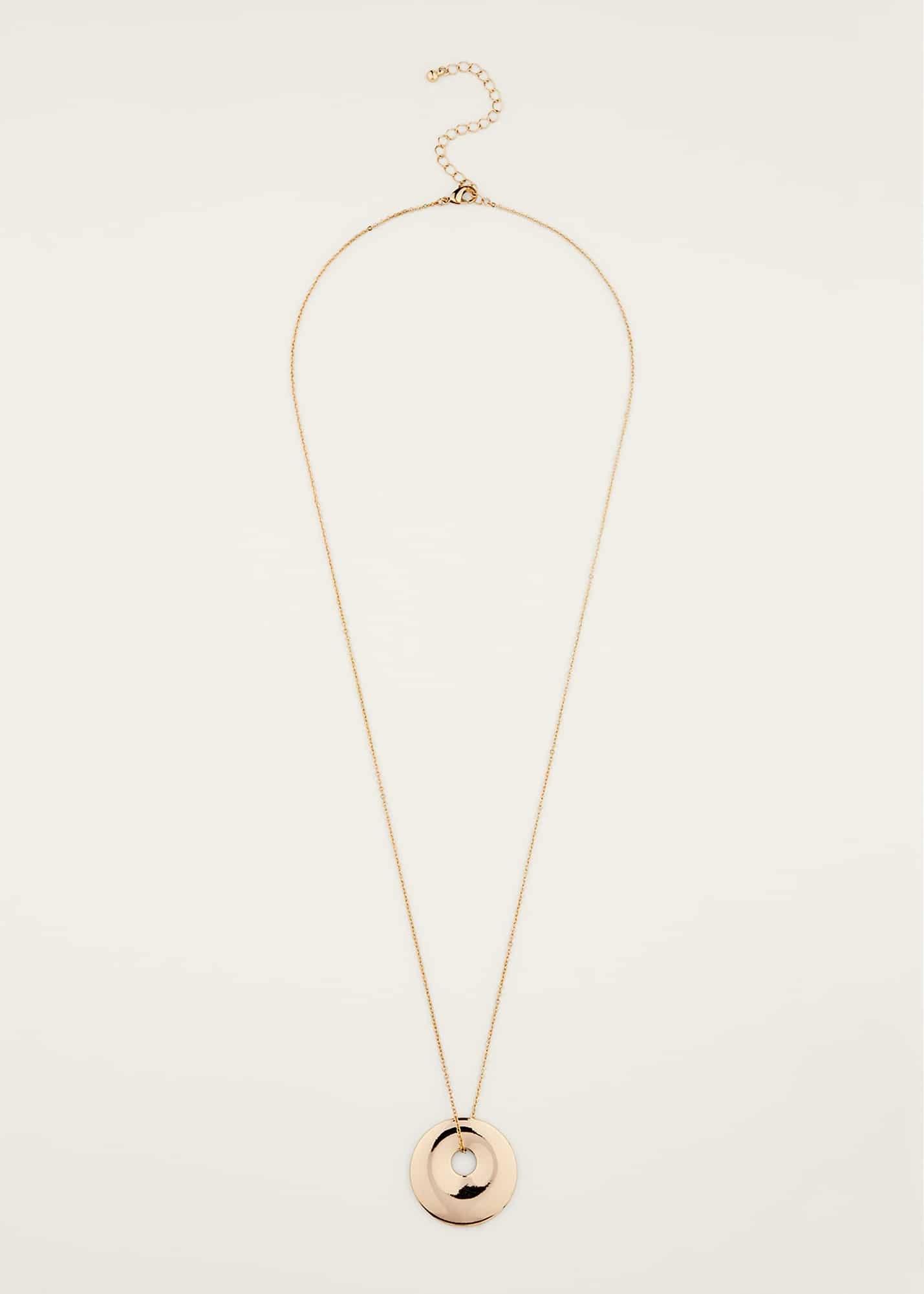 Circle Midi Pendant Necklace