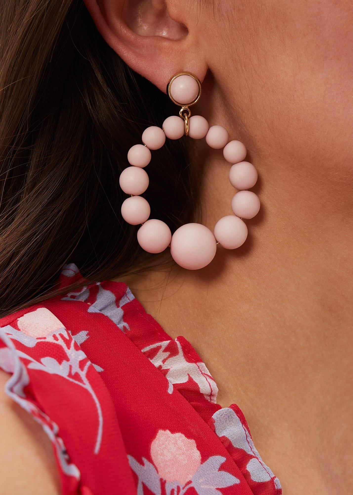 Matte Bead Drop Earring