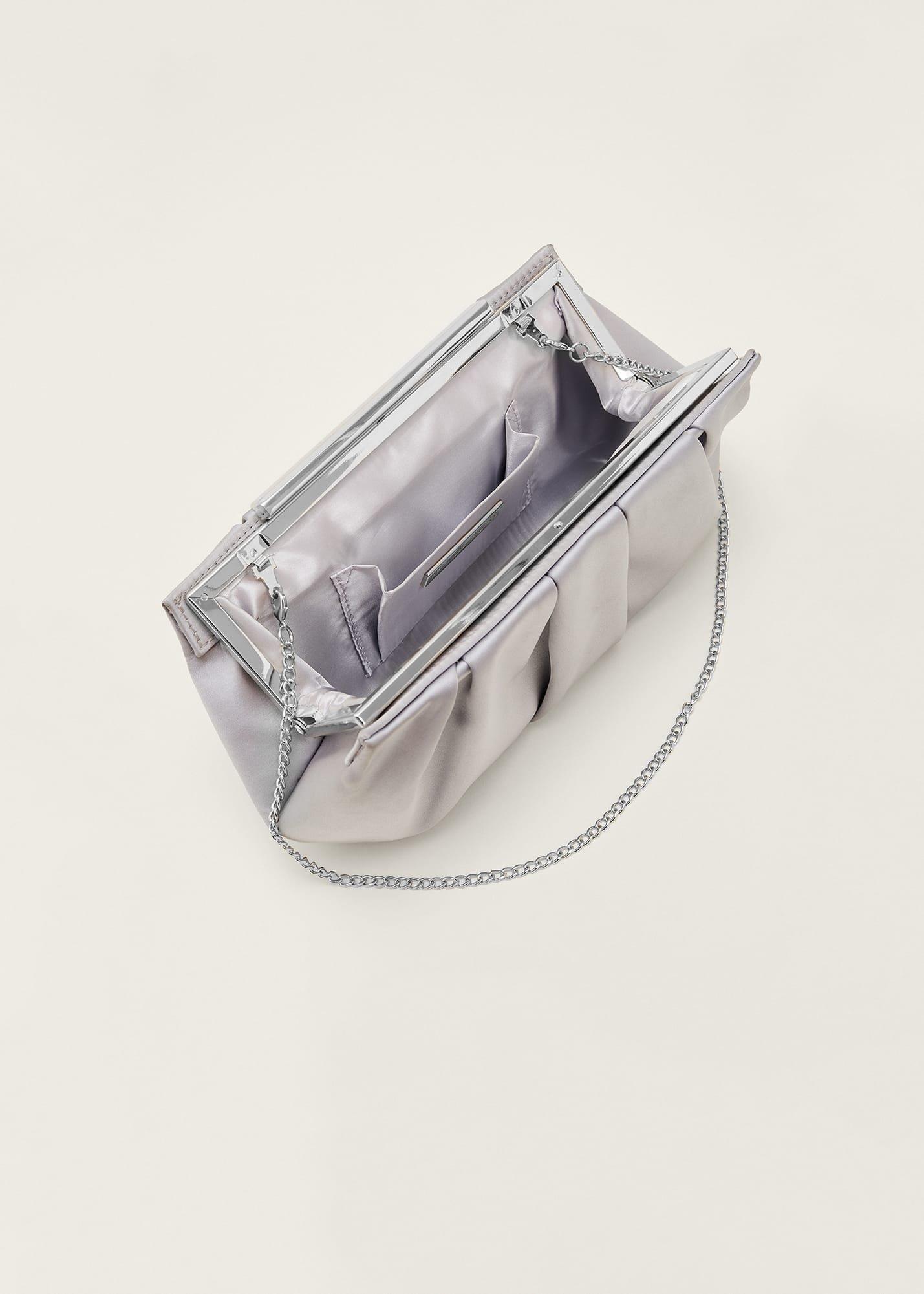 Pleated Frame Clutch Bag