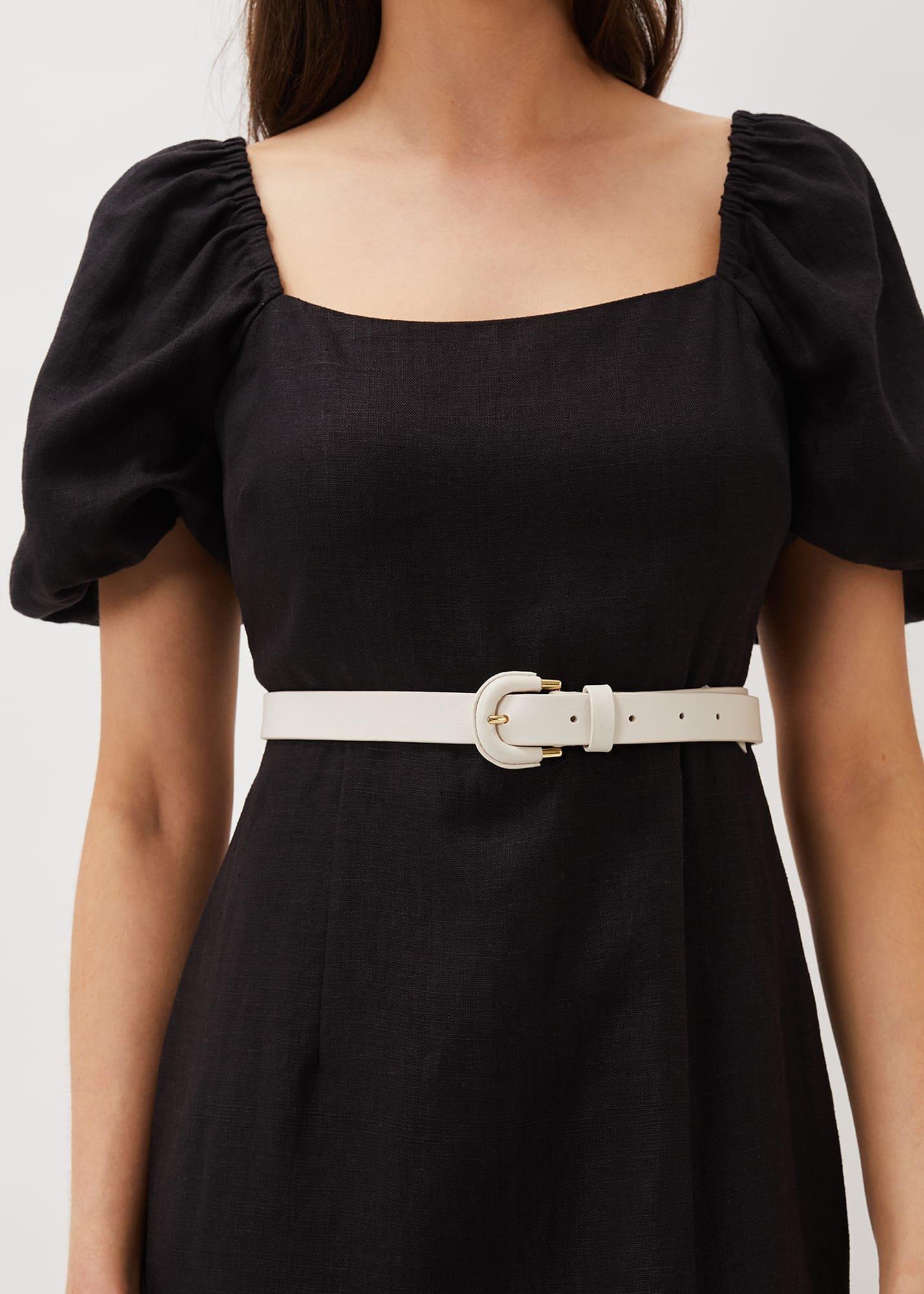 Self Covered Leather Waist Belt