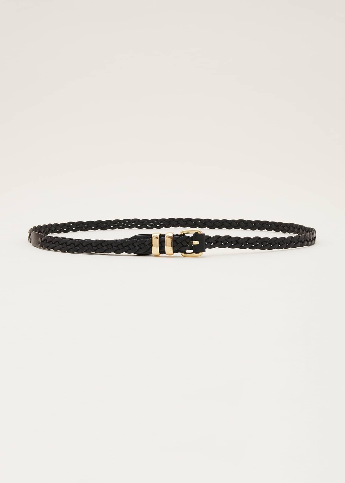 Thin Plaited Waist Belt