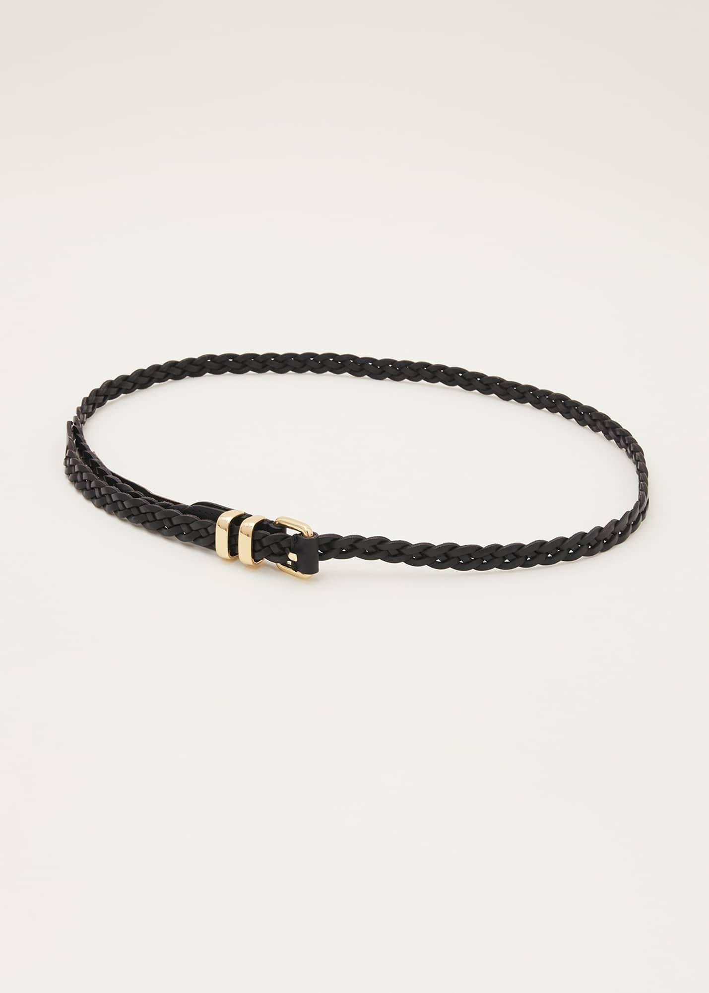 Thin Plaited Waist Belt