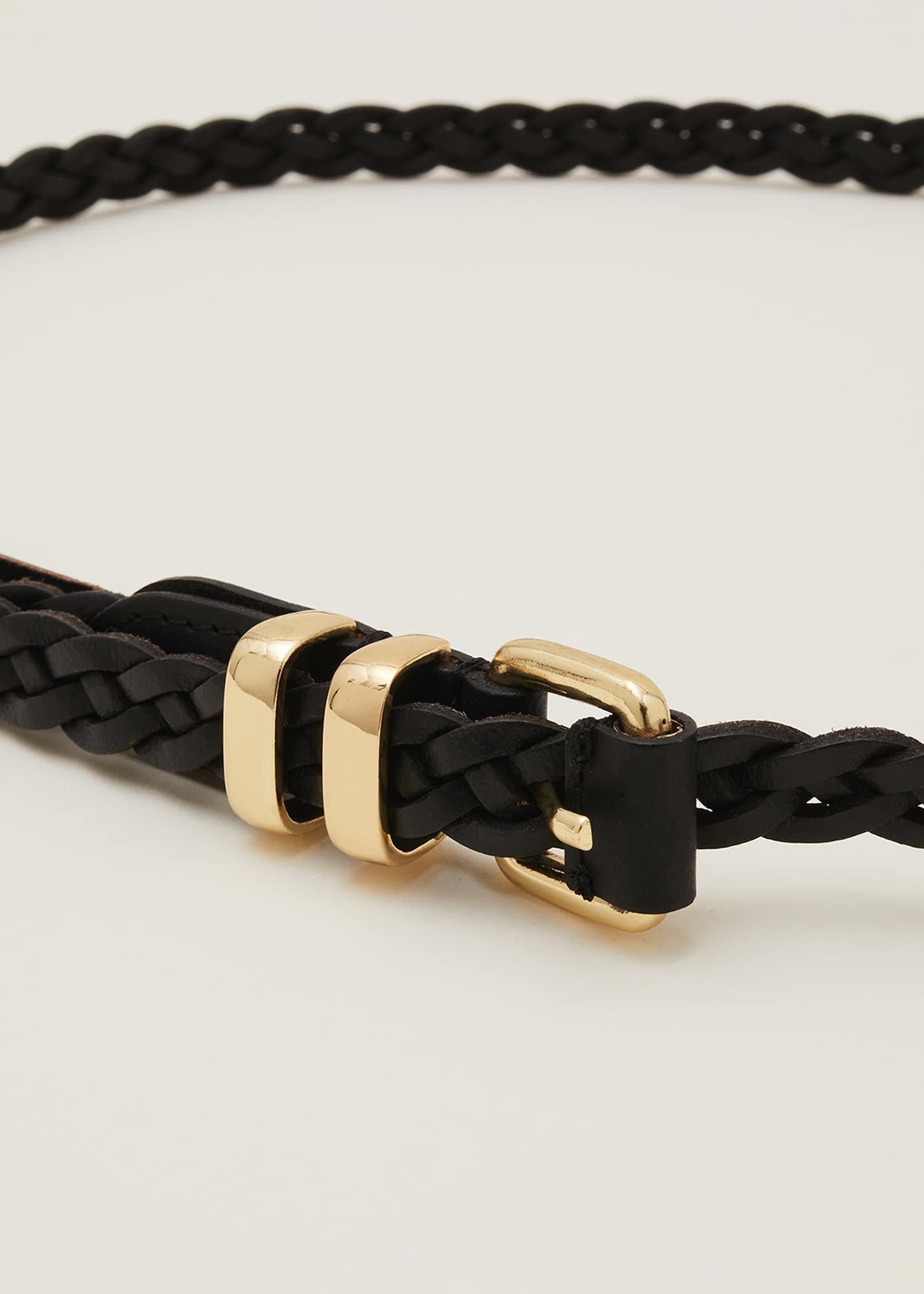 Thin Plaited Waist Belt