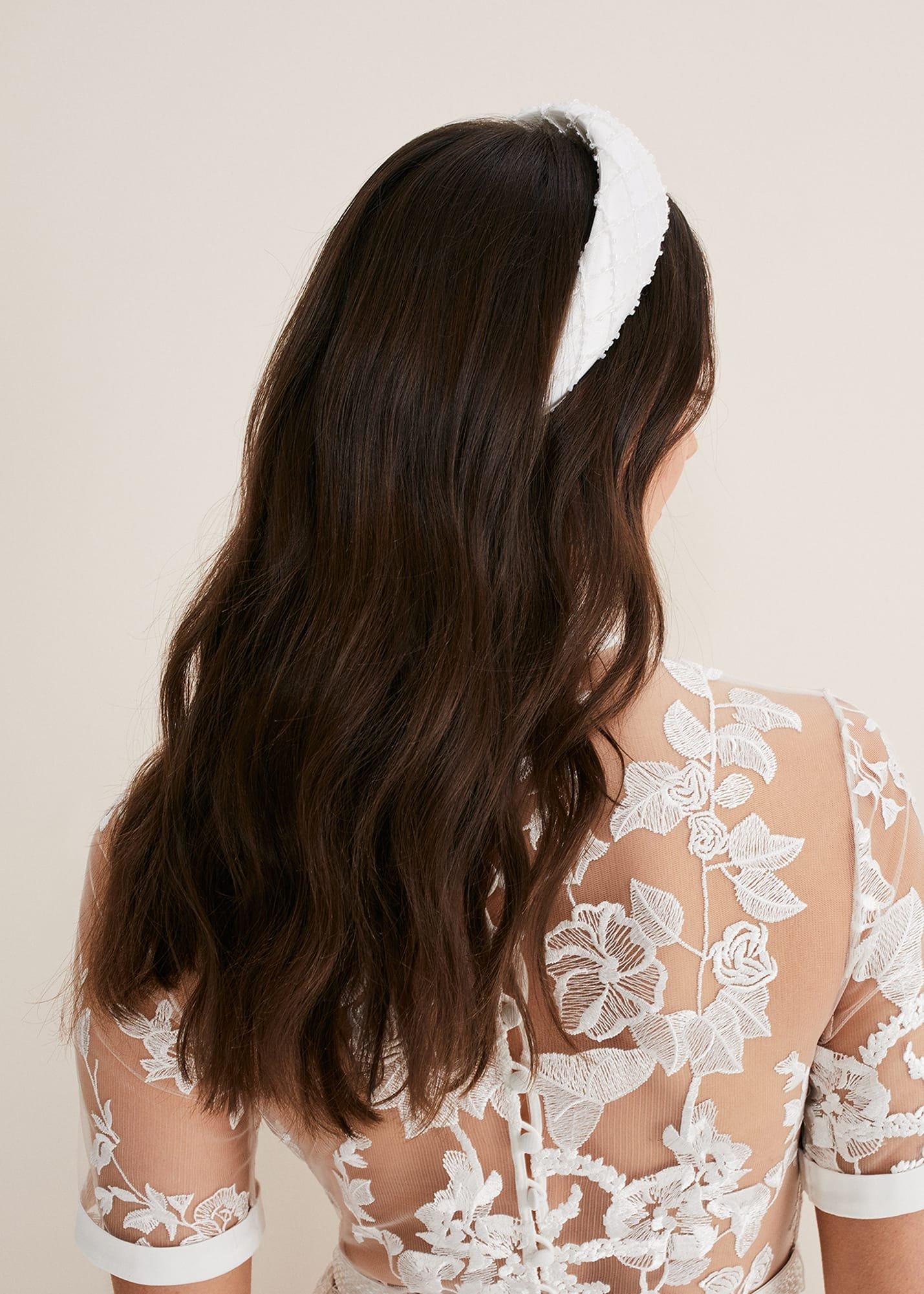 Ivory Beaded Headband