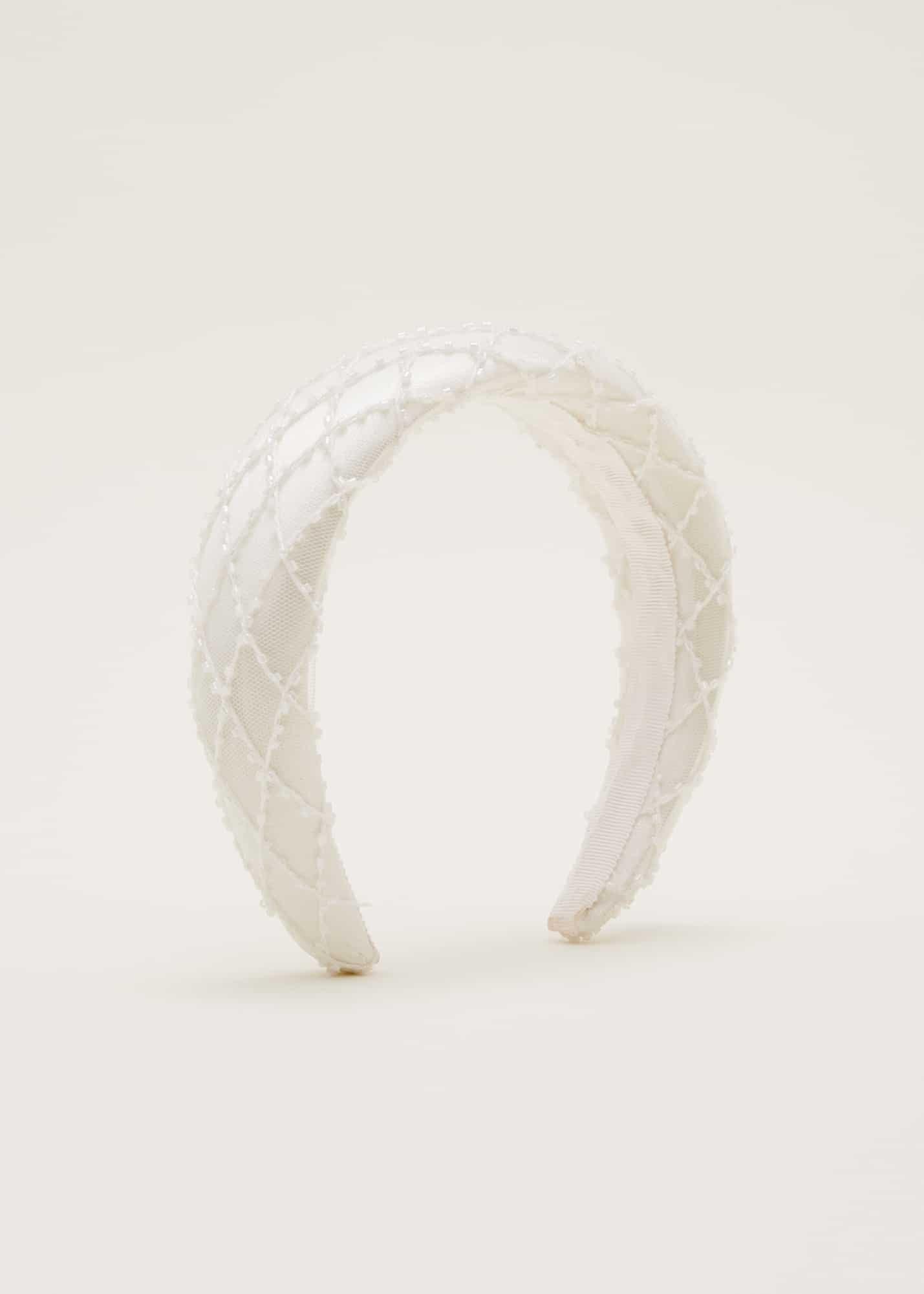 Ivory Beaded Headband