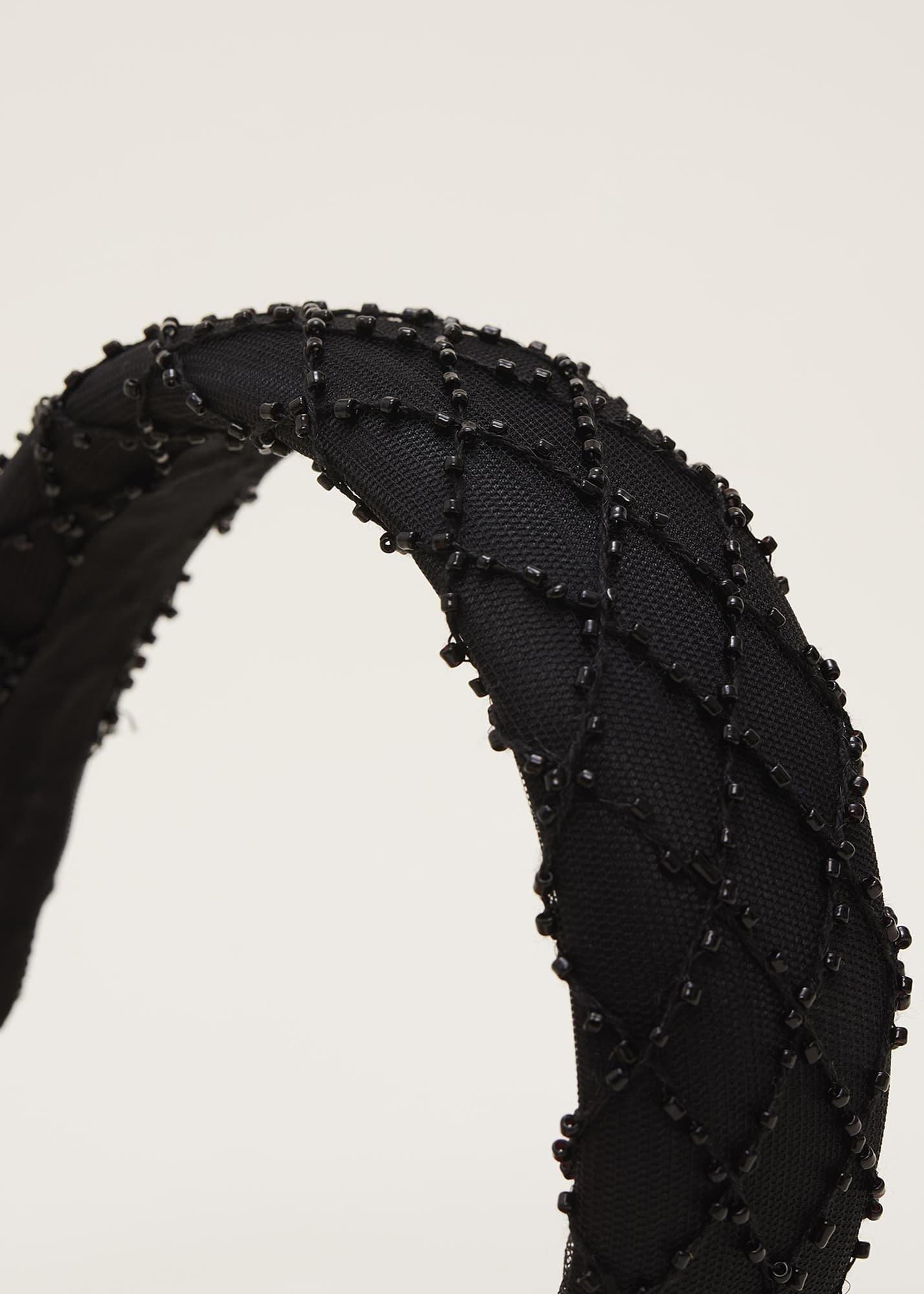 Black Beaded Headband