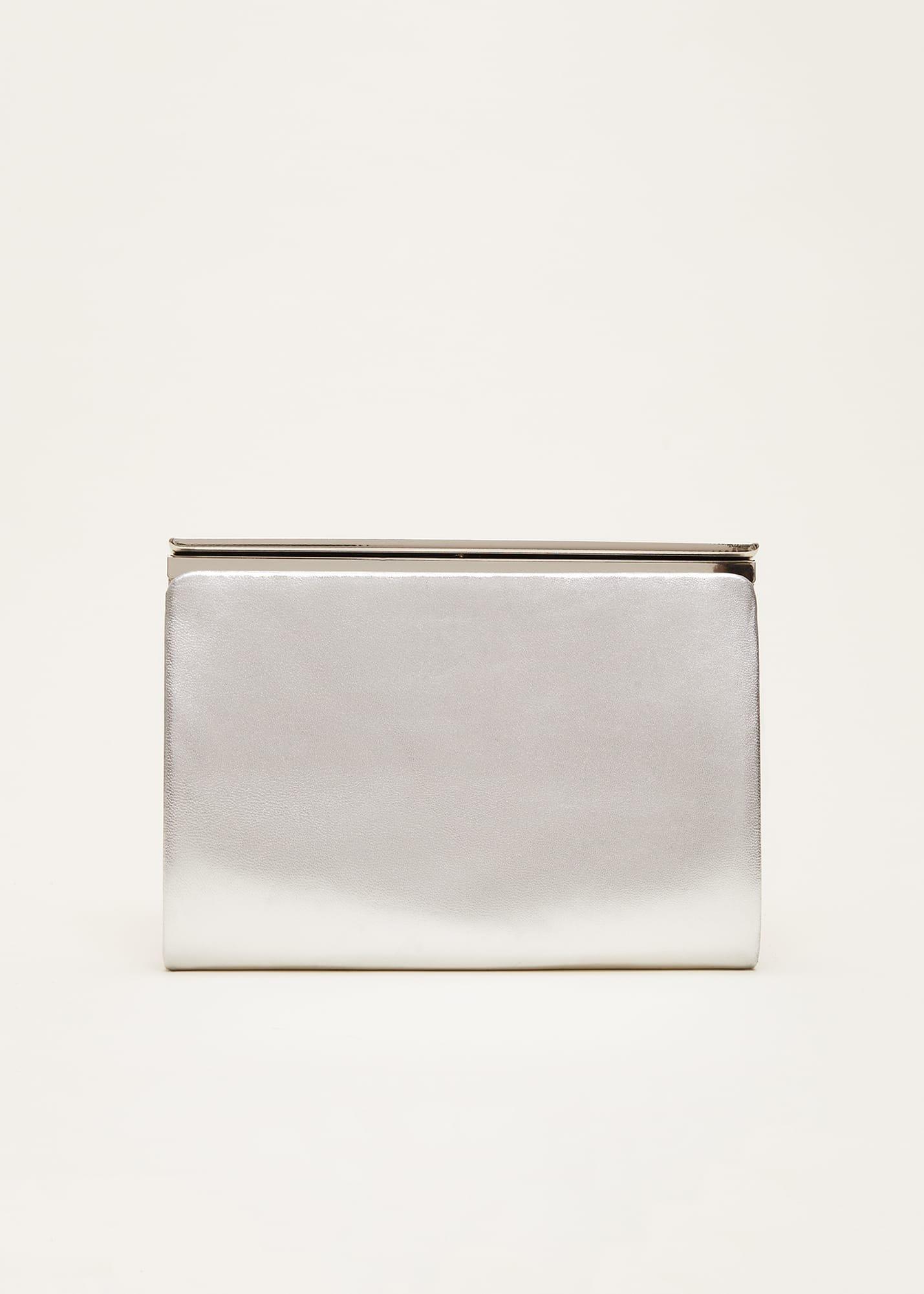 Leather Slim Clutch Bag