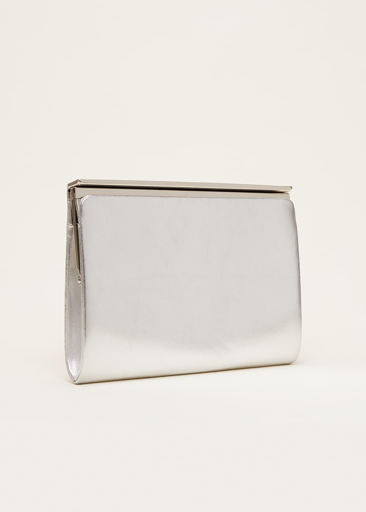 Leather Slim Clutch Bag