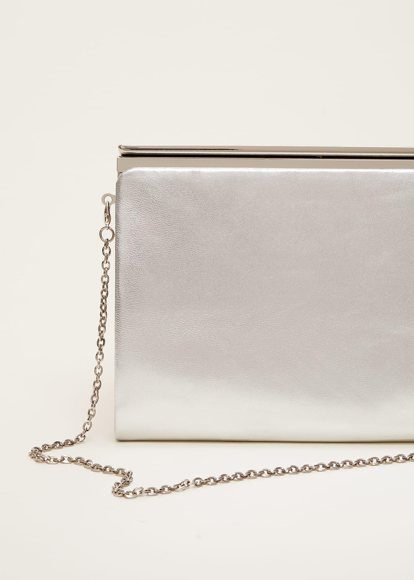Leather Slim Clutch Bag