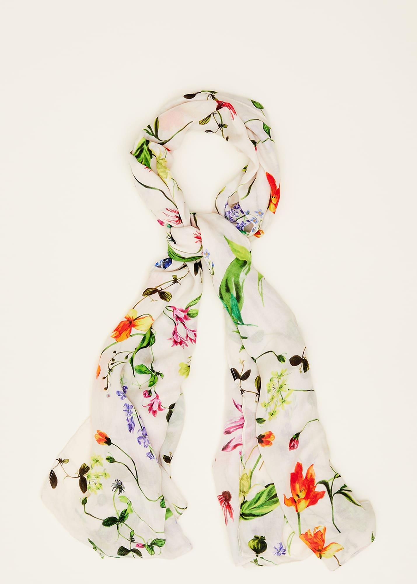Bouquet Floral Lightweight Scarf