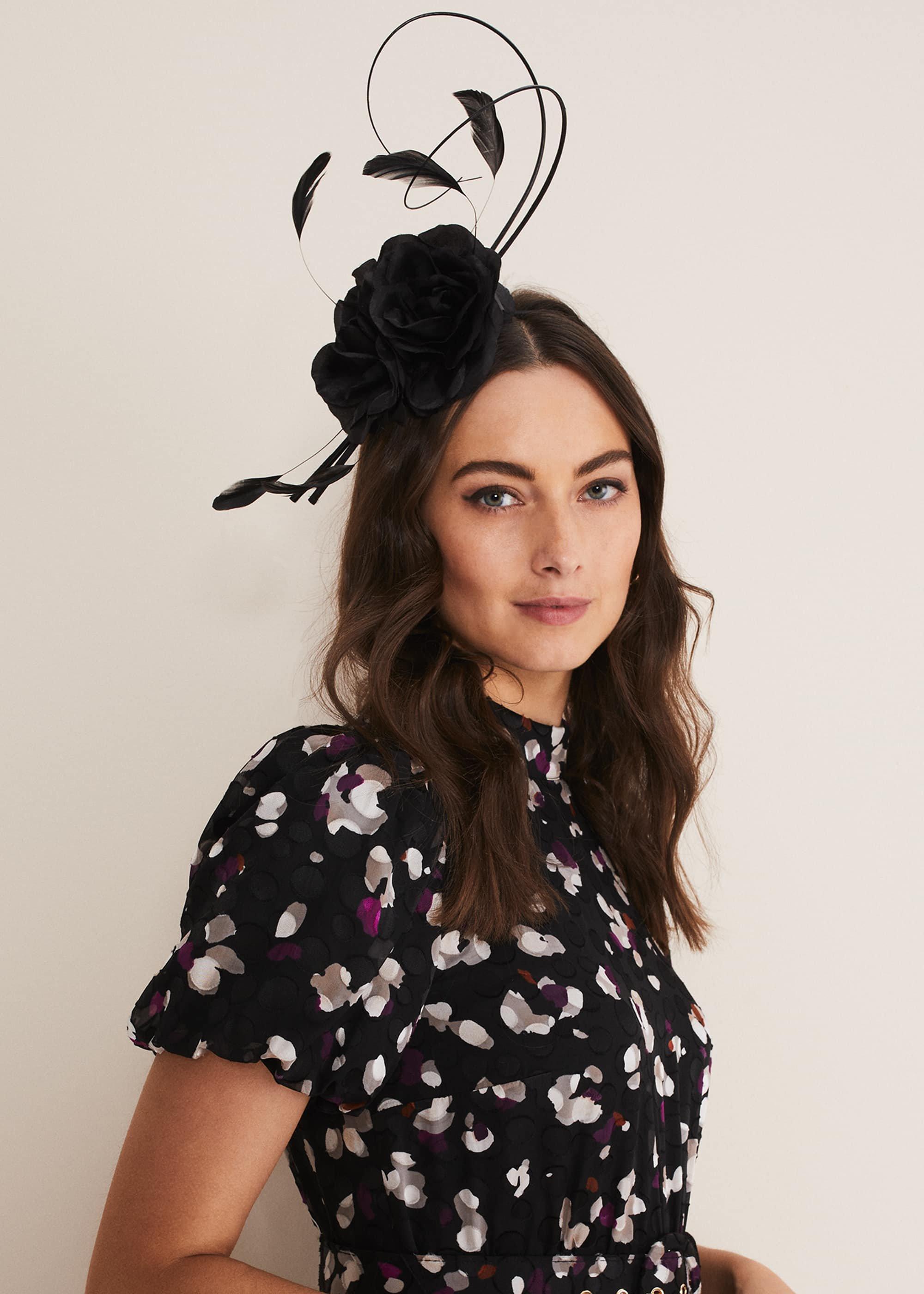 Black Flower Headband