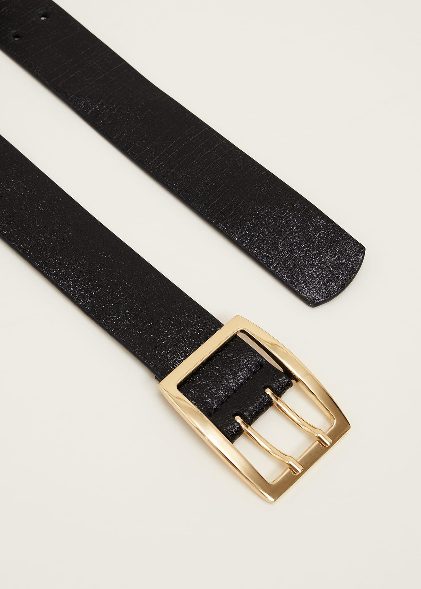 Wide Leather Waist Belt