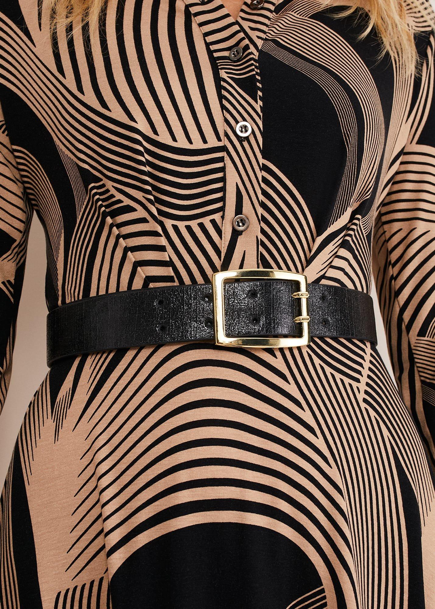 Wide Leather Waist Belt