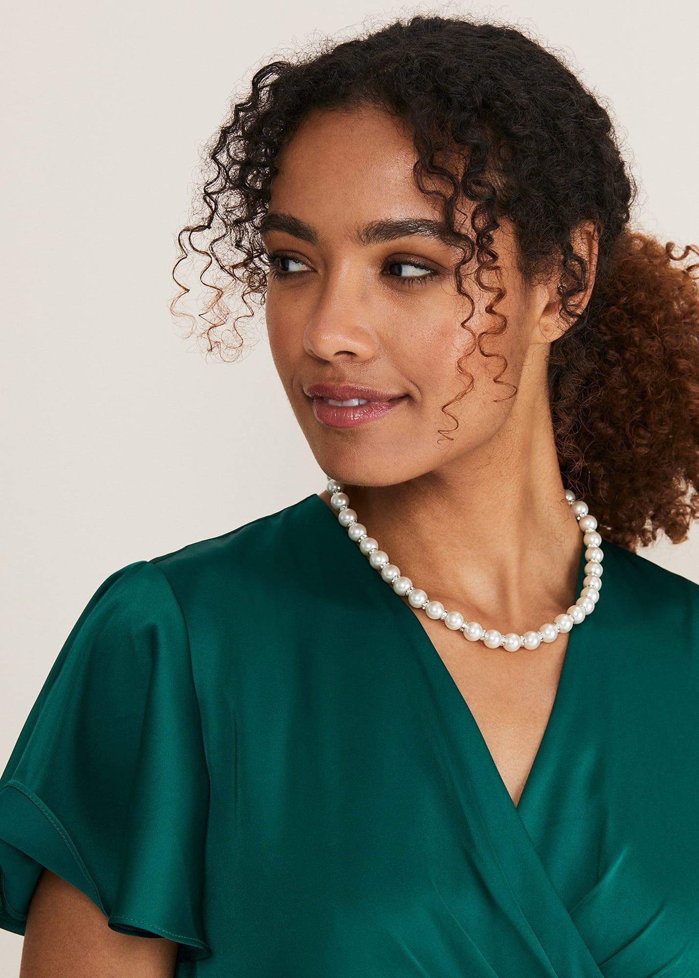 Pearl And Stone Necklace