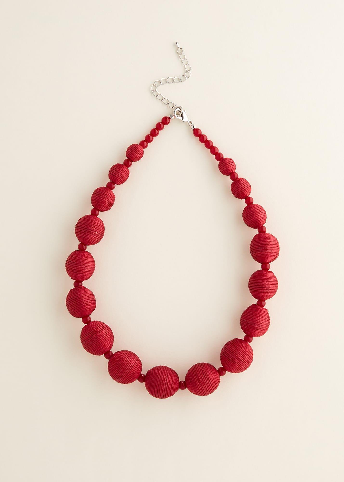 Wrapped Beaded Necklace