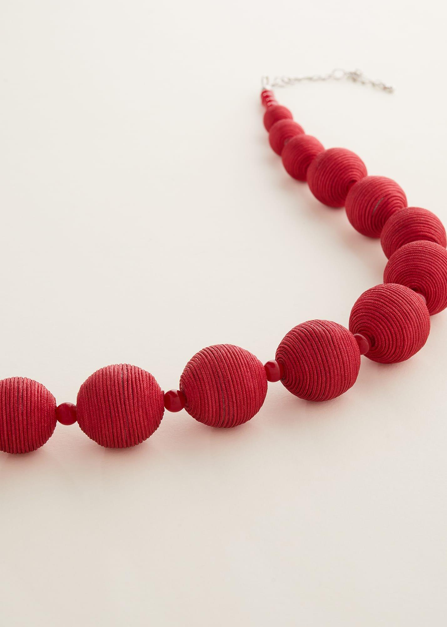 Wrapped Beaded Necklace