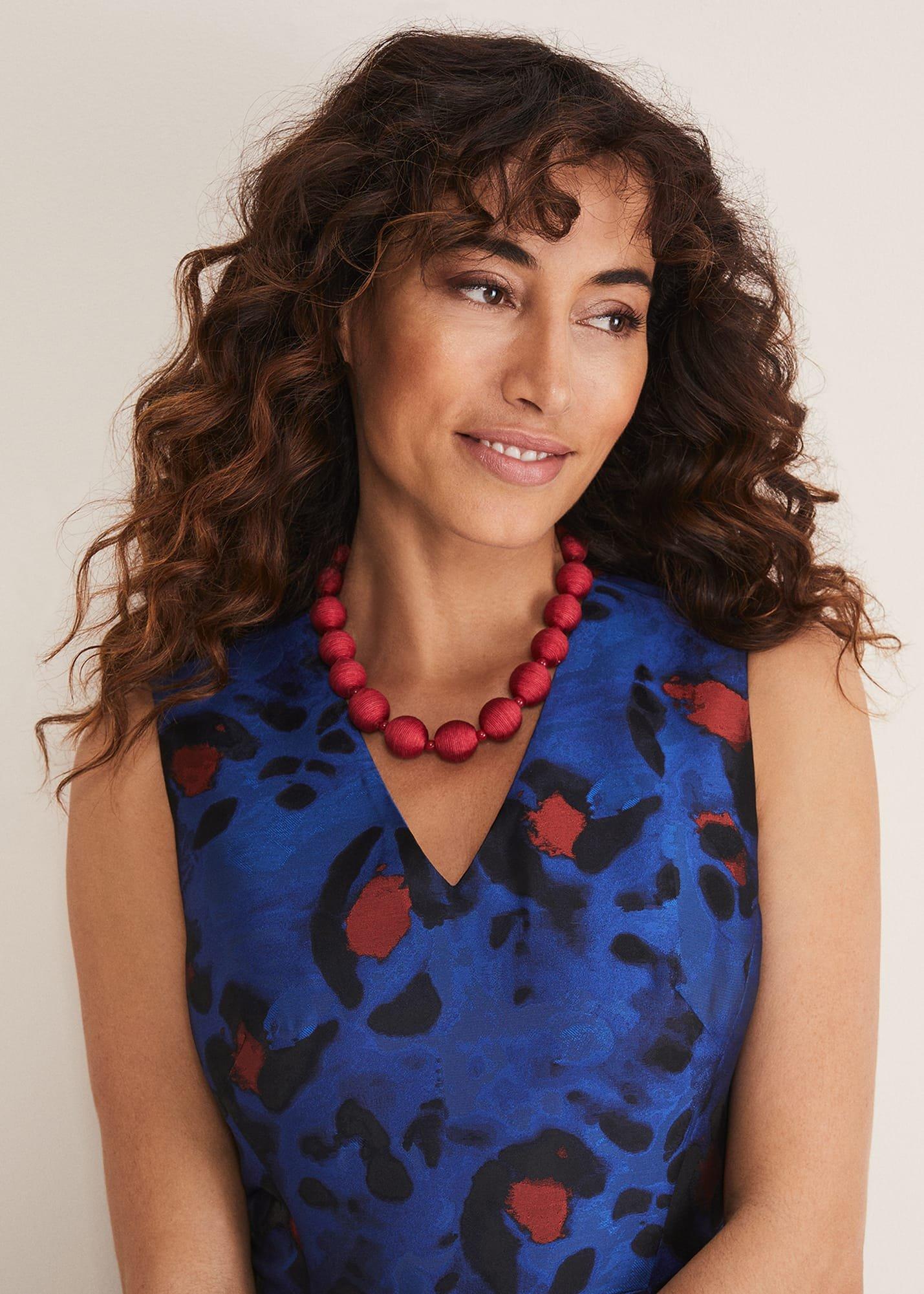 Wrapped Beaded Necklace
