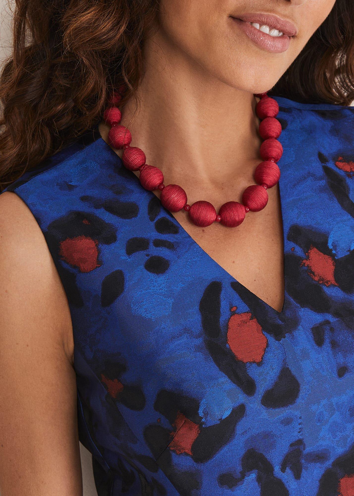 Wrapped Beaded Necklace