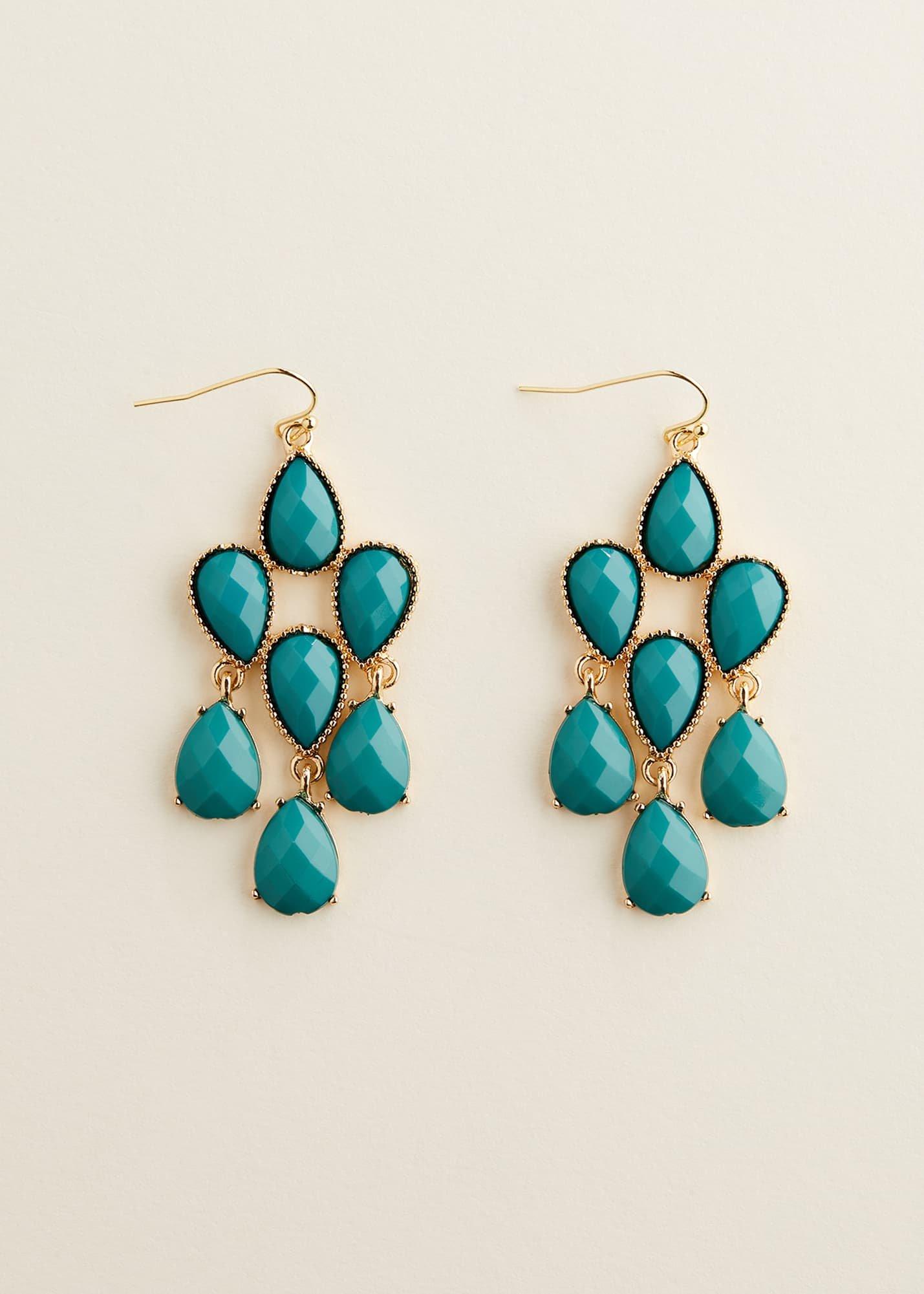 Teadrop Stone Drop Earring