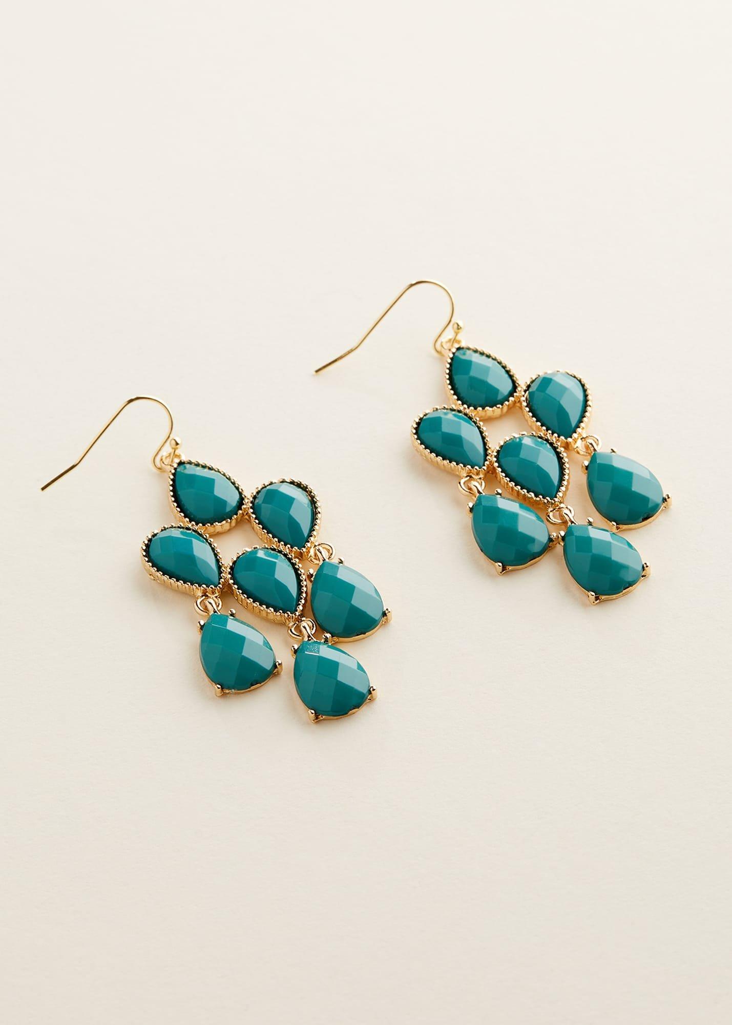 Teadrop Stone Drop Earring