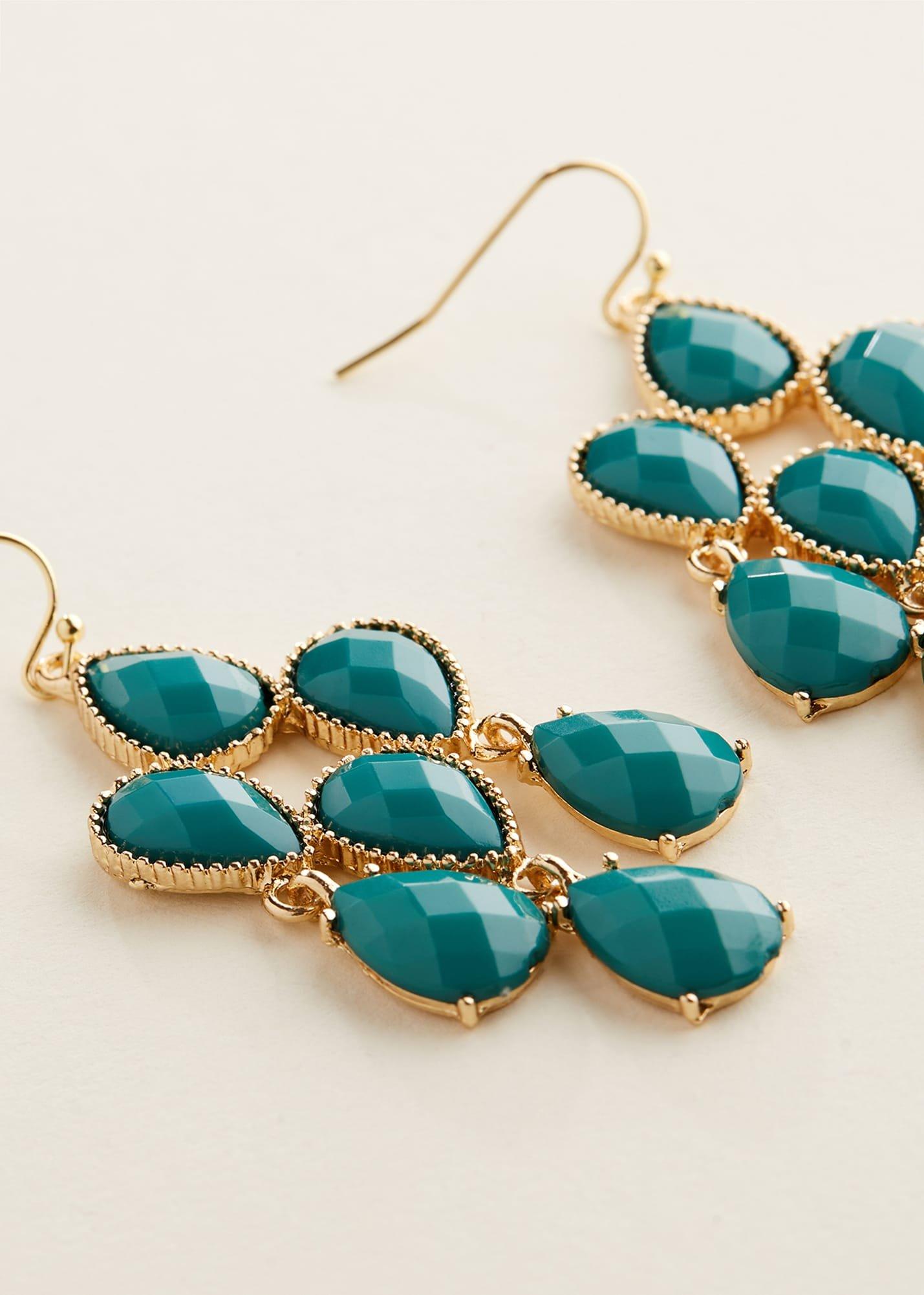 Teadrop Stone Drop Earring